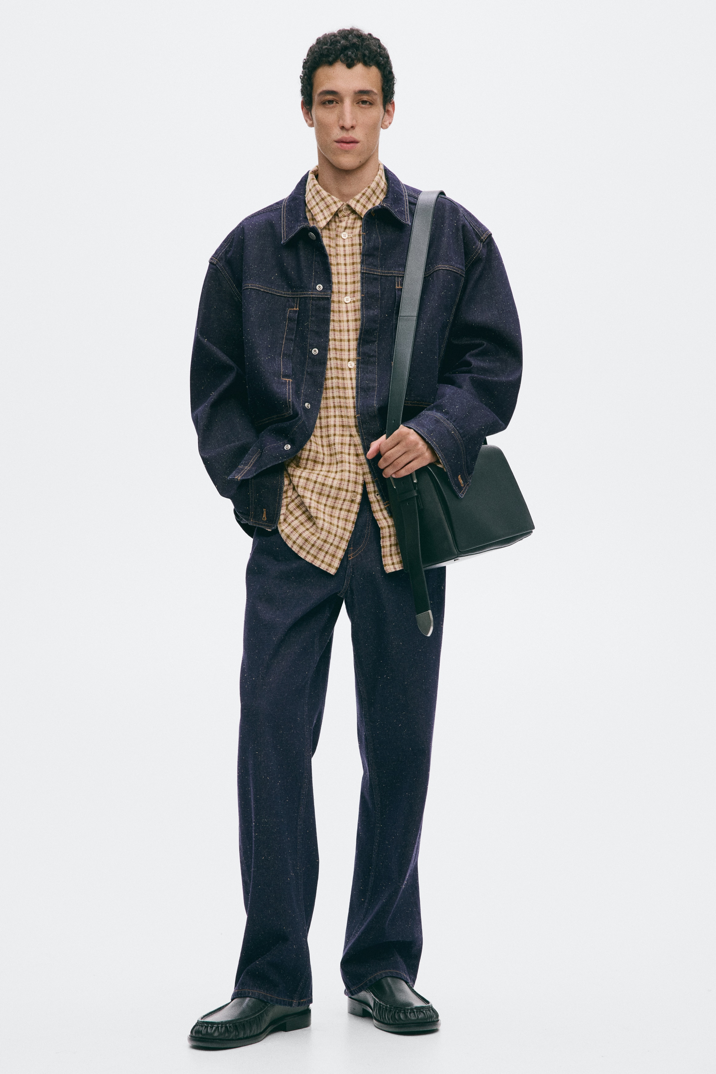 Overshirt in denim - Blu denim scuro