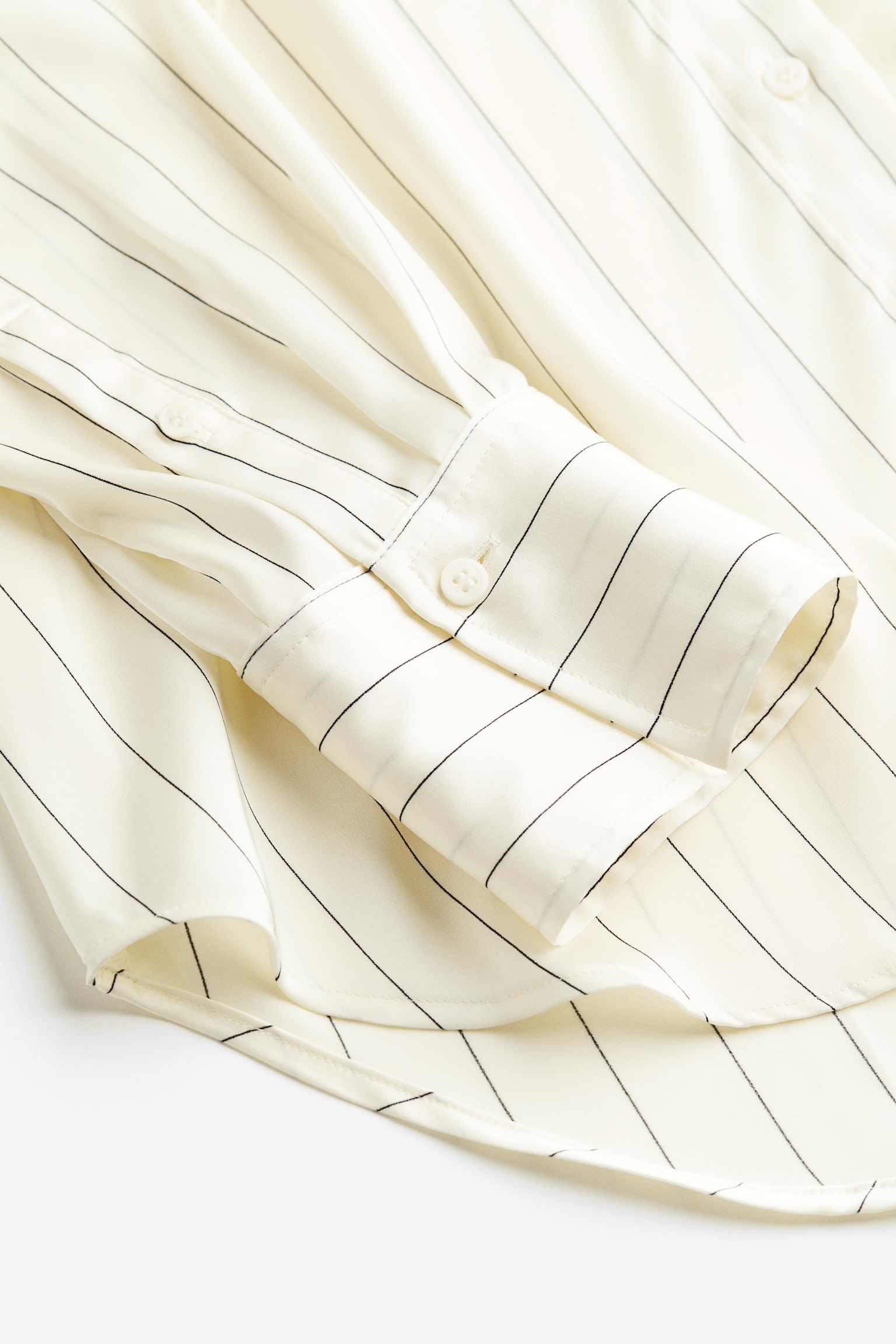 MAMA Before & After tie-belt shirt - Cream/Pinstriped/Black - 5