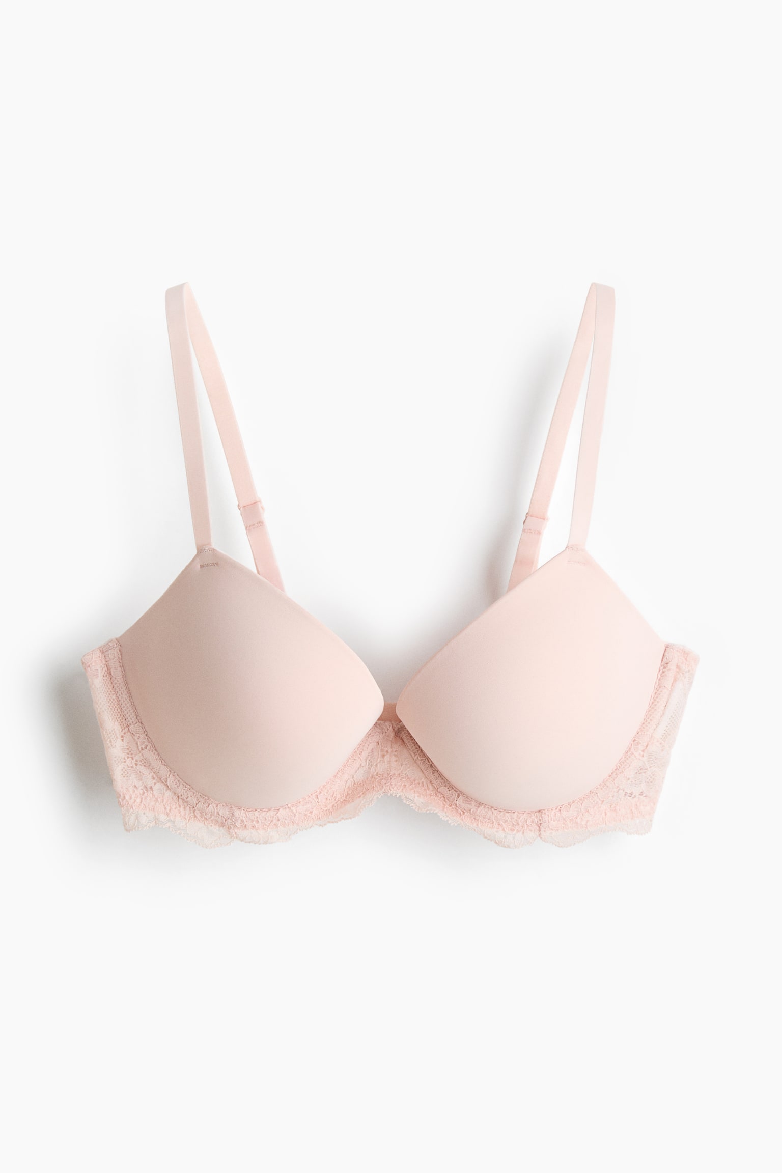 Microfibre push-up bra - Light peach pink/Black