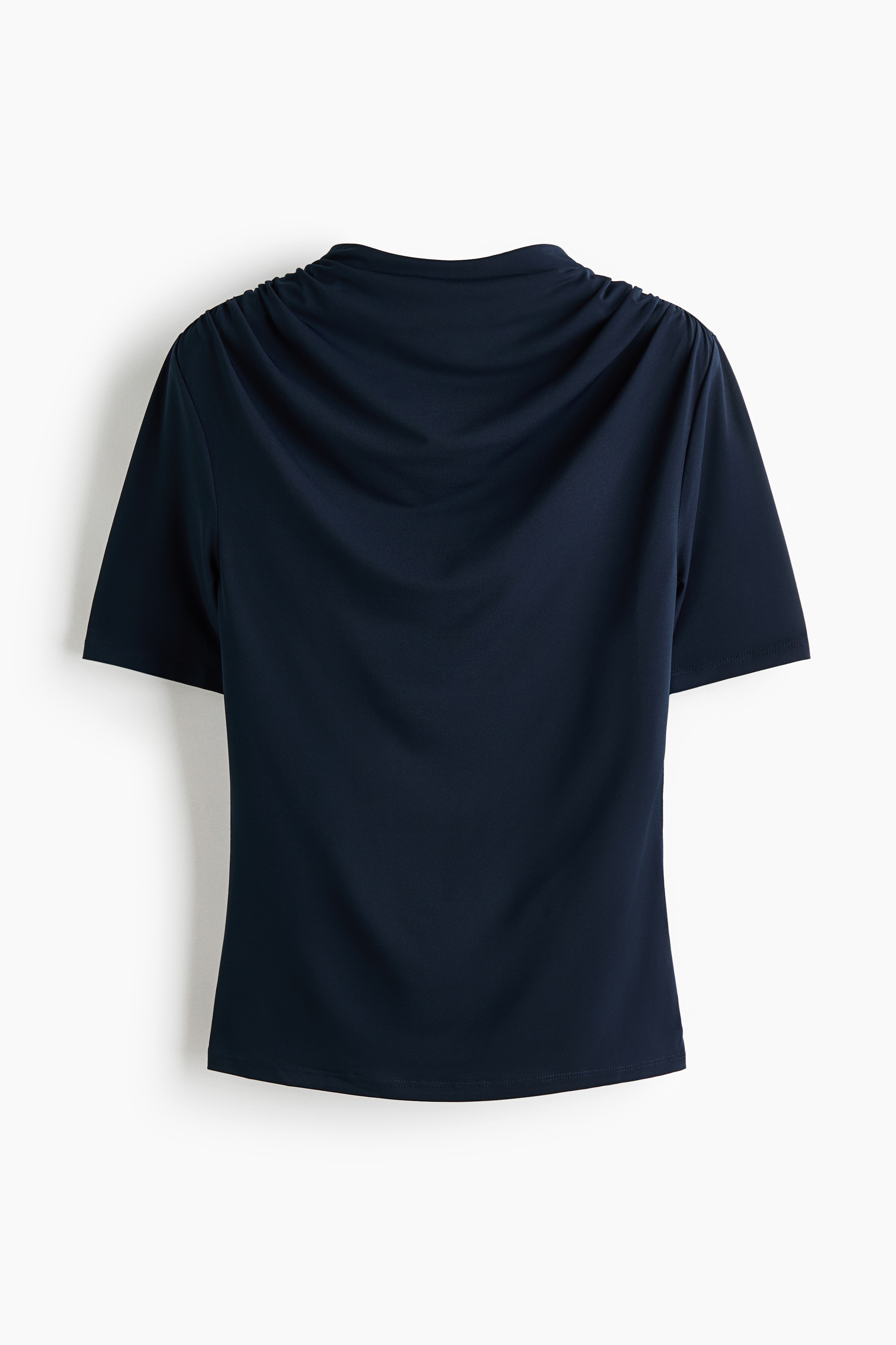 Áo jersey xếp rủ - Màu xanh tím than/Màu be
