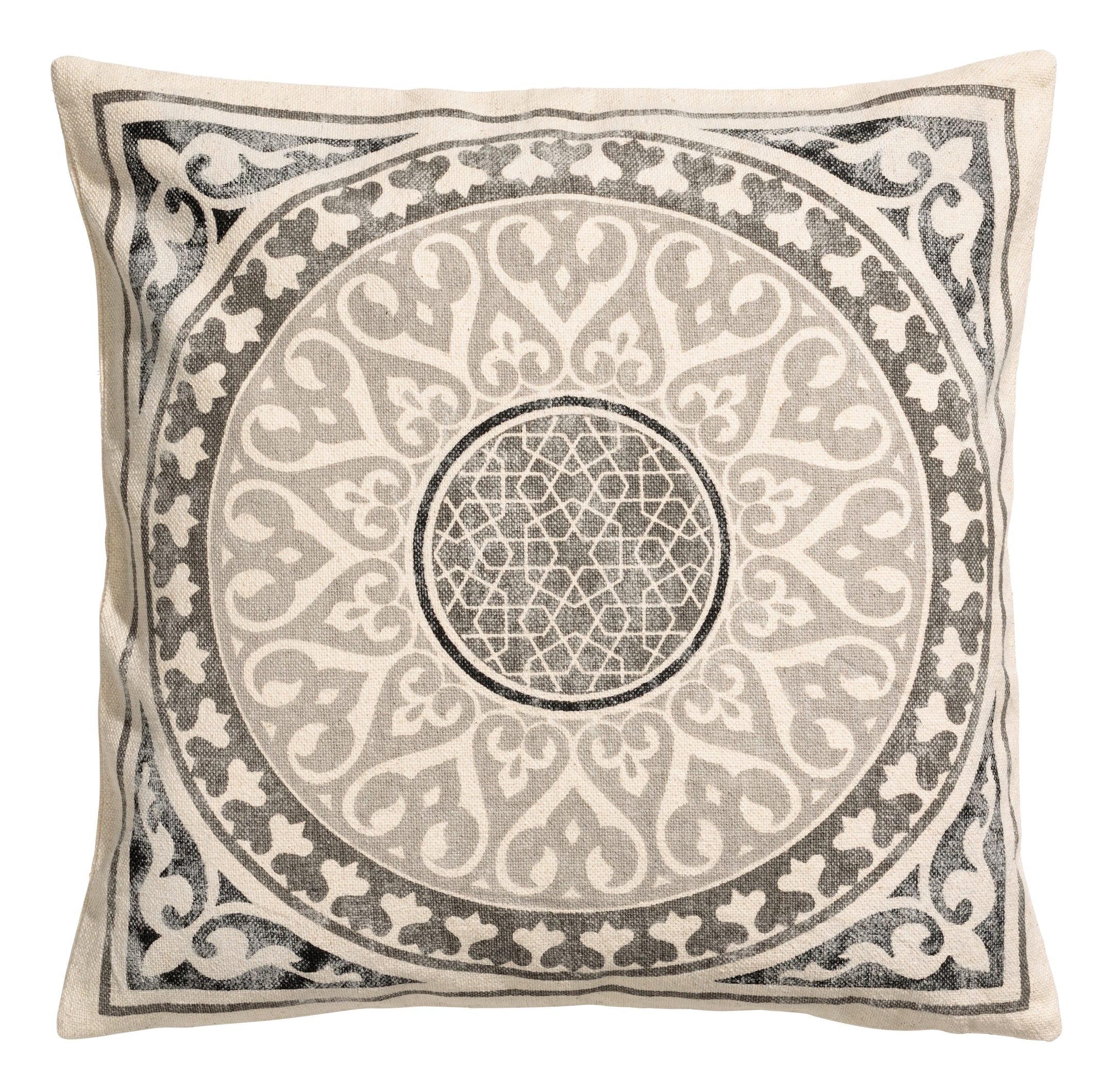 View larger image: Patterned Cushion Cover - Natural white/gray patterned - Home All | H&M US 1