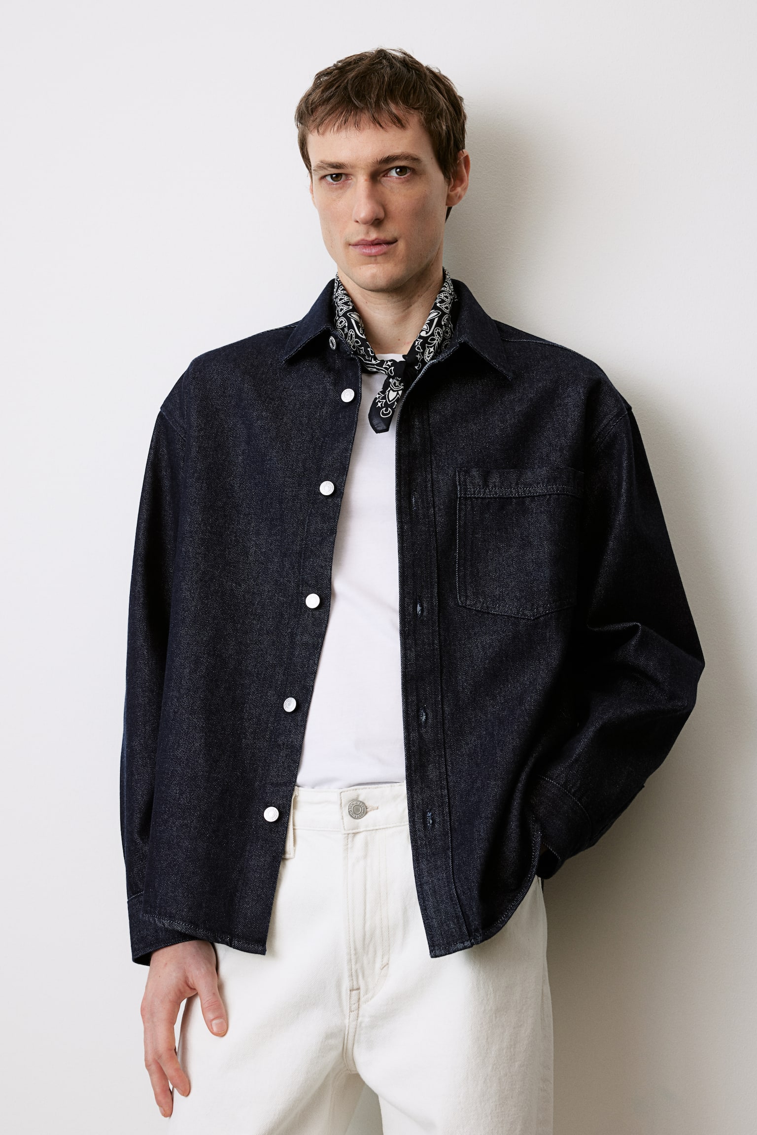 Regular Fit Denim Overshirt - Dark denim blue/Denim black/Denim blue - 6