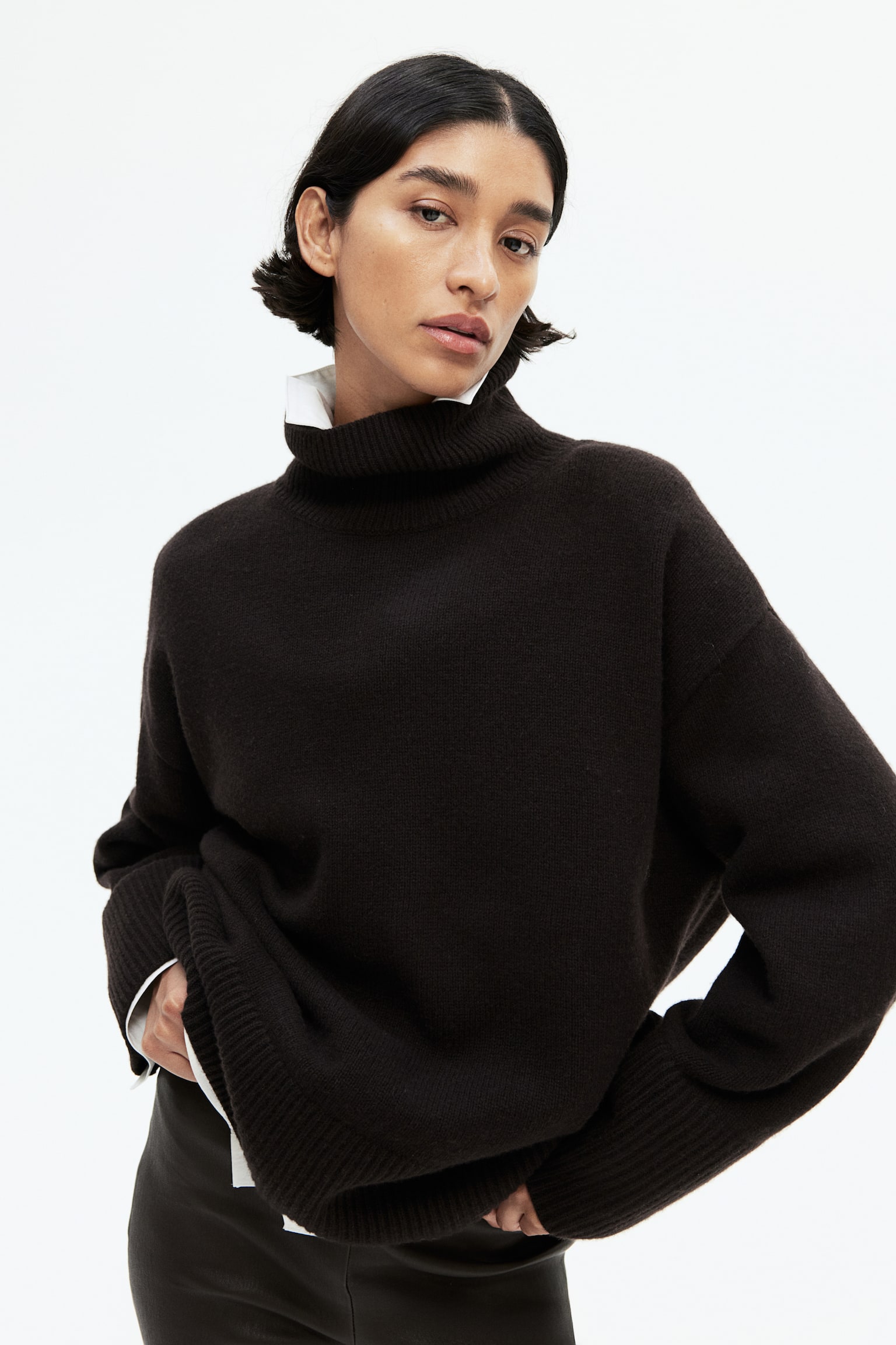 H&M Cashmere-blend polo-neck jumper