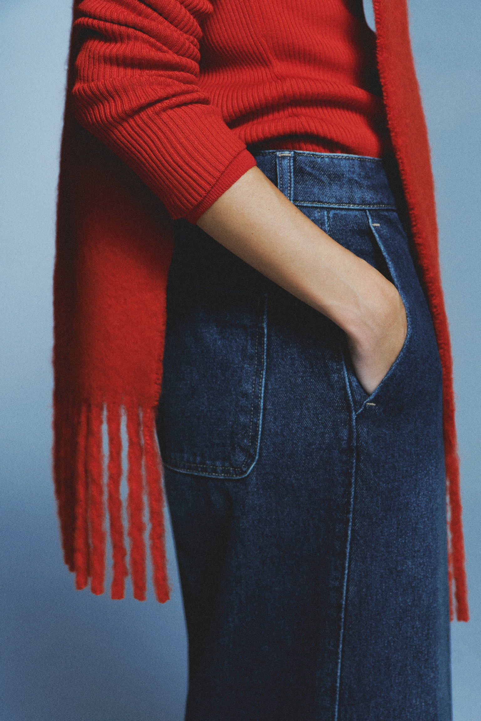 Super Wide High Jeans - Blu denim scuro/Blu denim/Nero lavato - 3