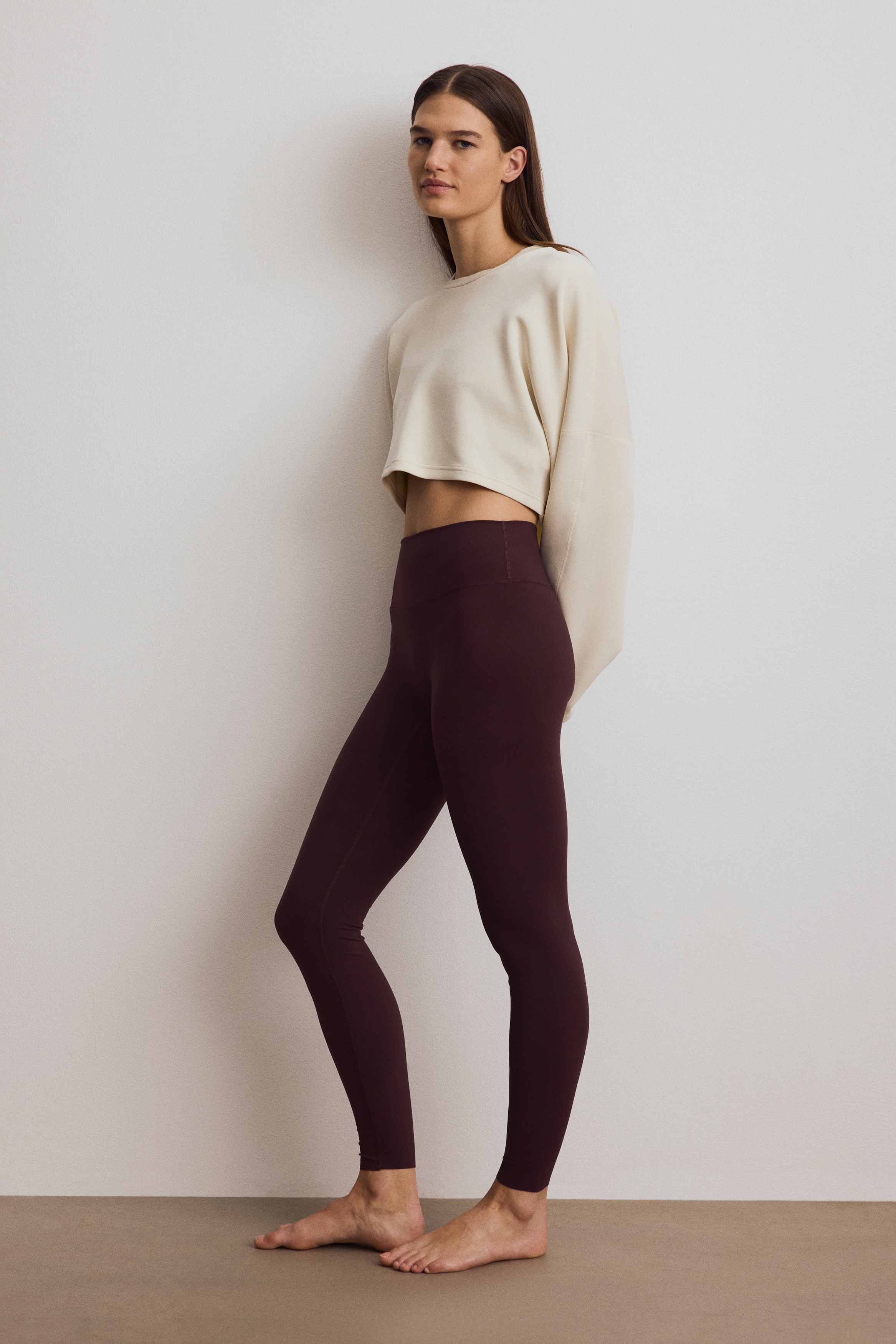 H&M Move - Naiset - Suklainen luumu Treenileggingsit SoftMove - Size: S