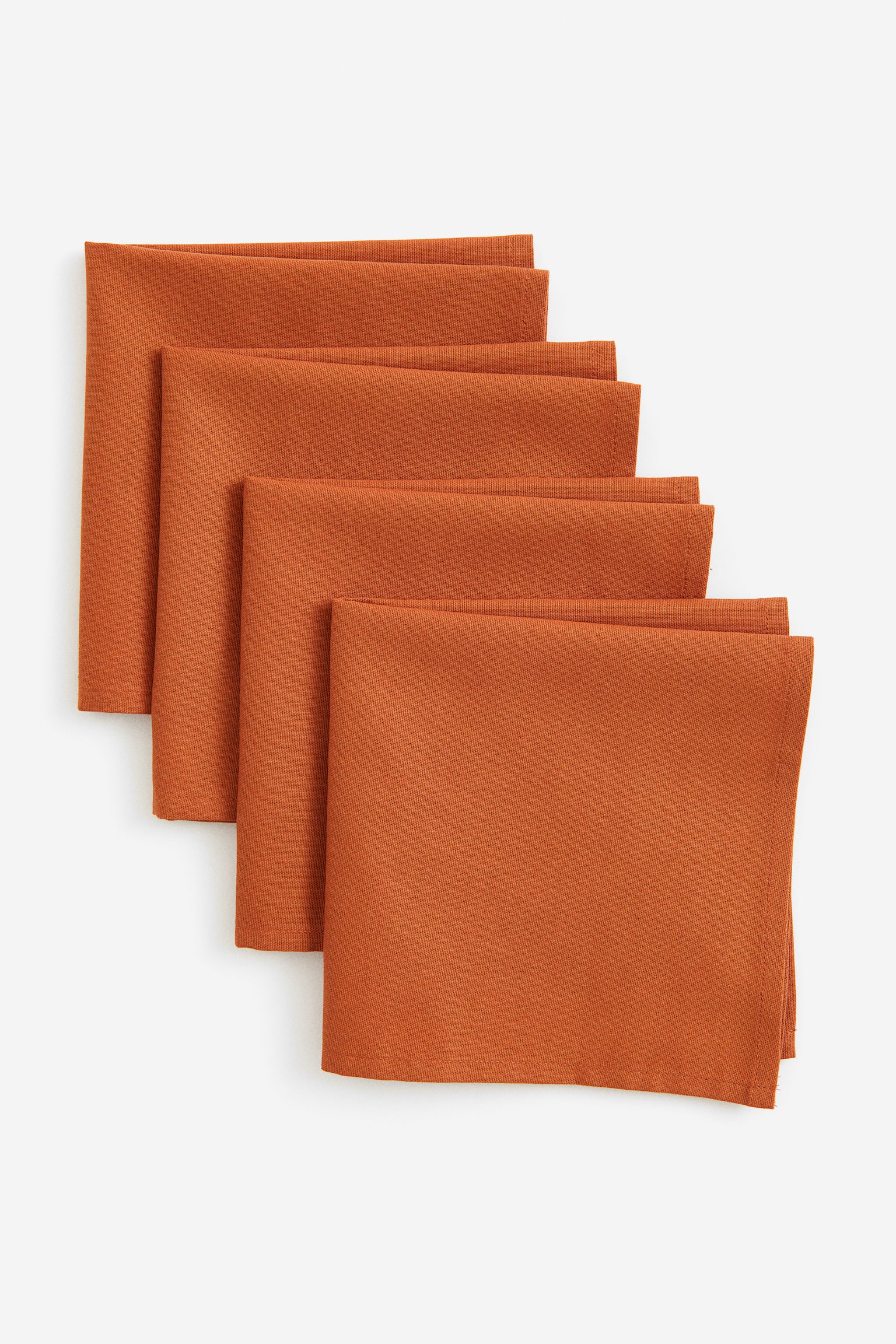 4-pack cotton napkins - Dark orange/Dark green/White/Cobalt blue/Red/Anthracite grey/Light purple - 3