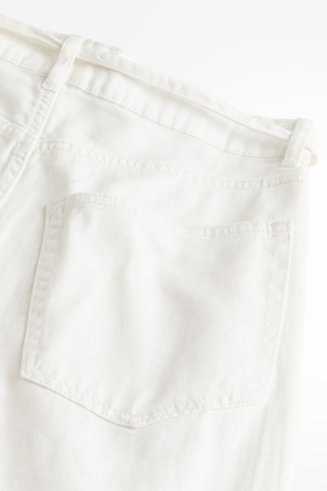Pantaloni in twill ampi - Bianco - 3