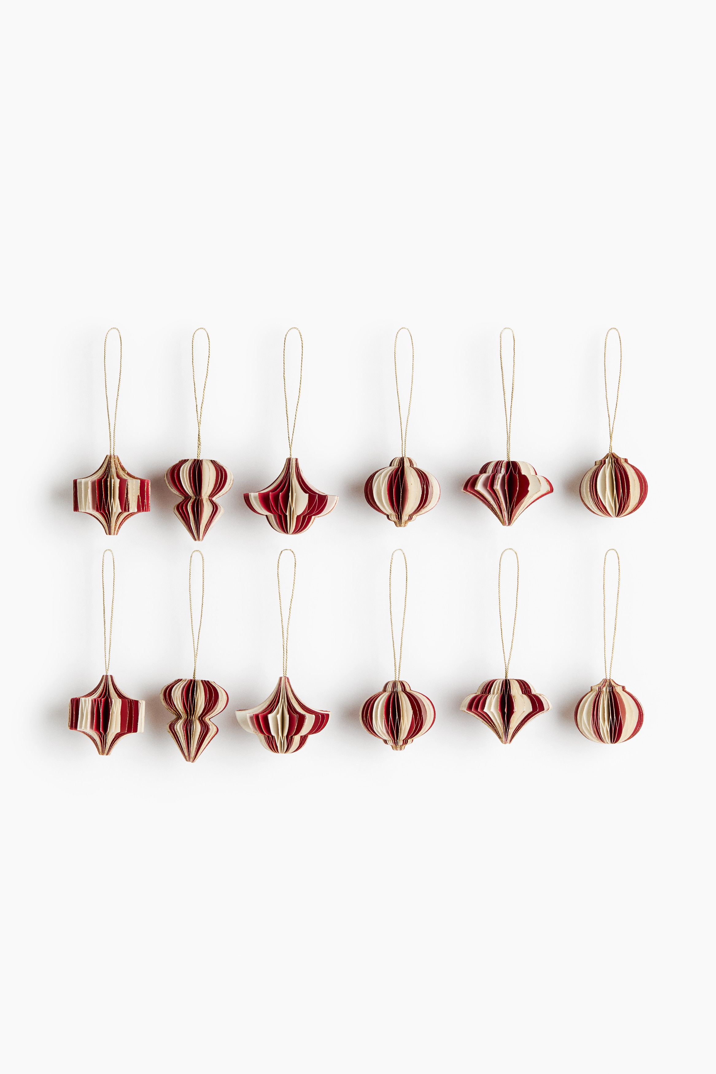 12-pack paper Christmas decorationsModel