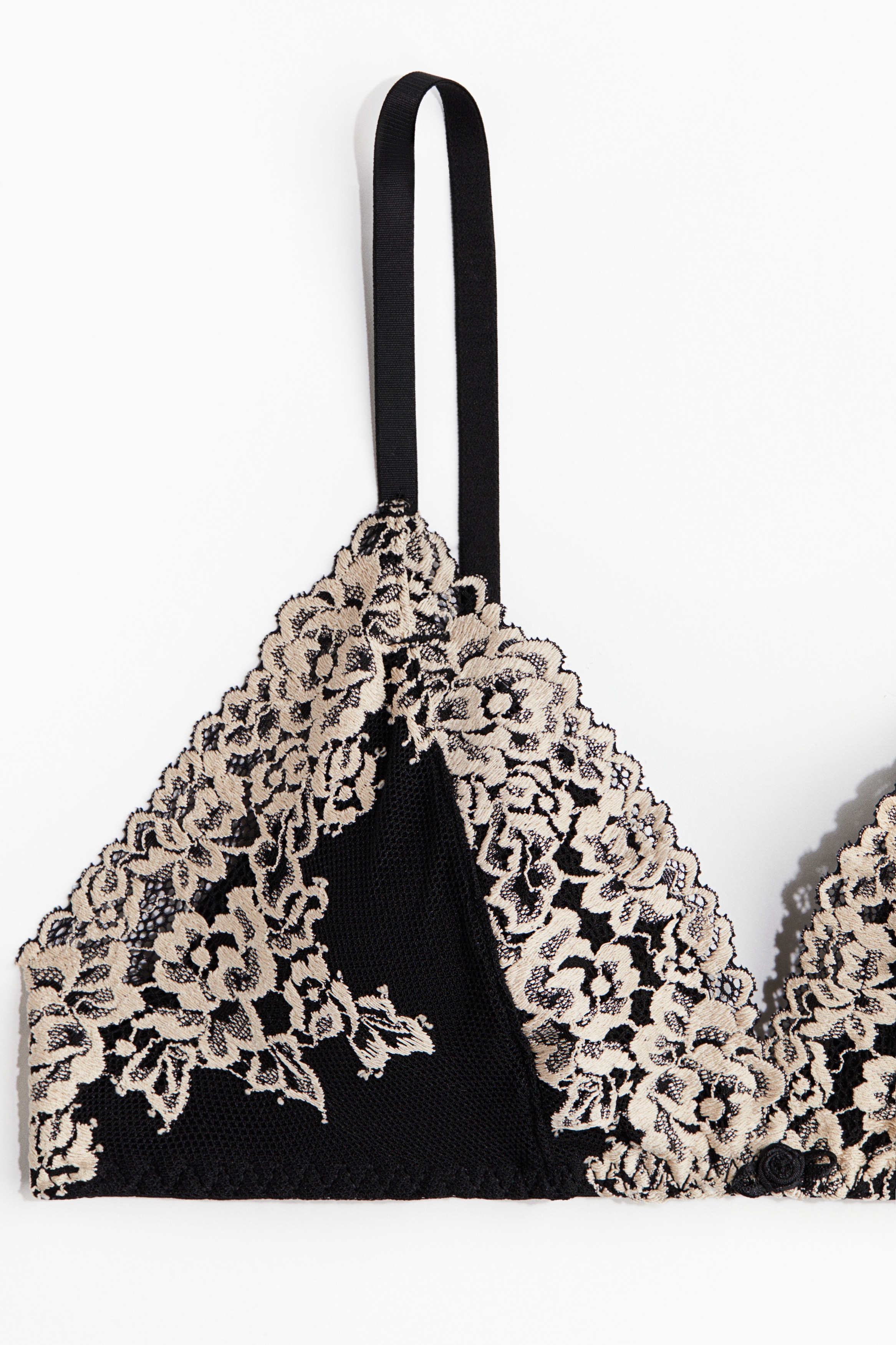 Padded soft lace bra