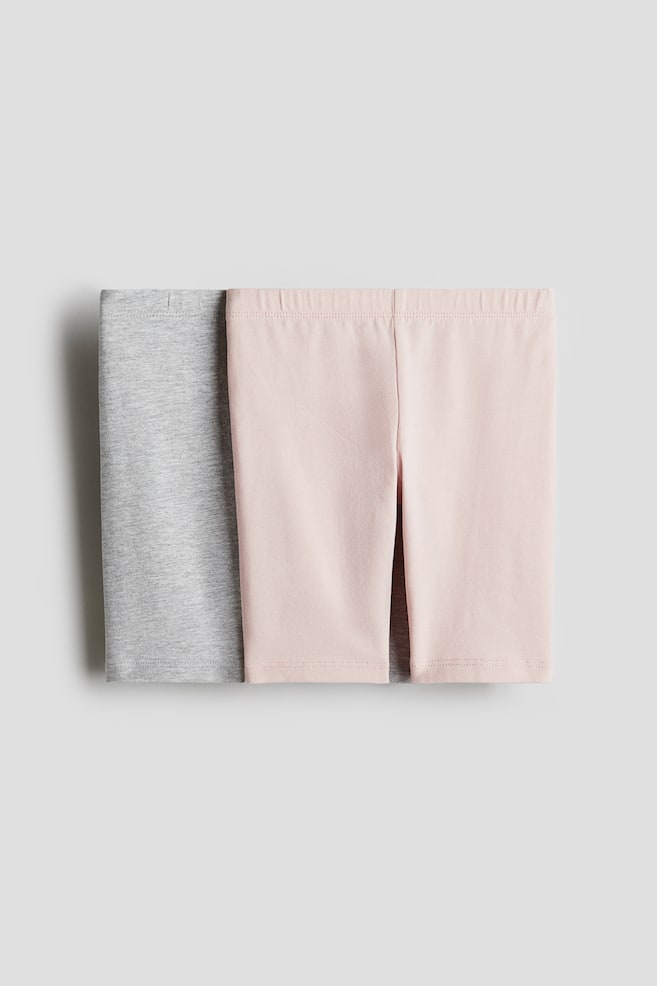 2-pack cycling shorts - Light pink/Light grey/Dusty pink/White striped/Light plum/Dark plum/Black - 1