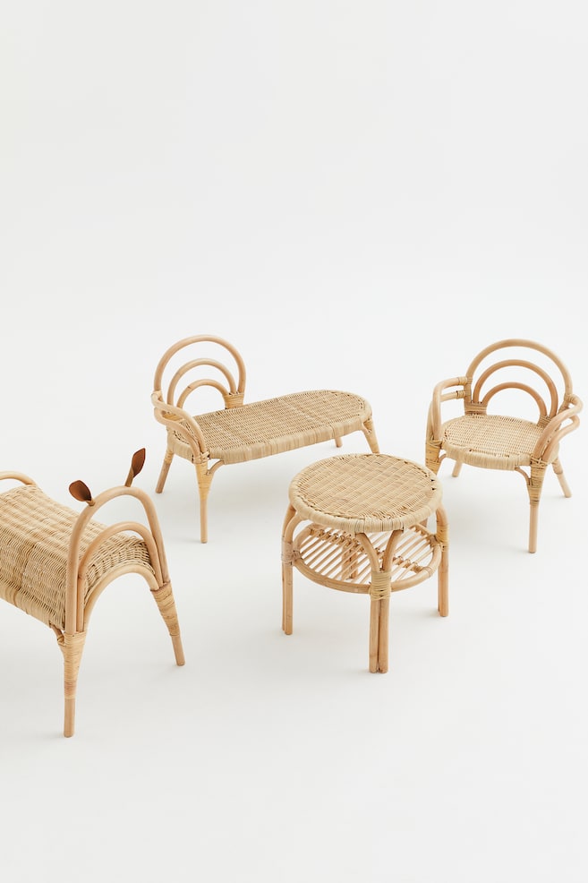 Children's rattan lounge chair - Beige - 4