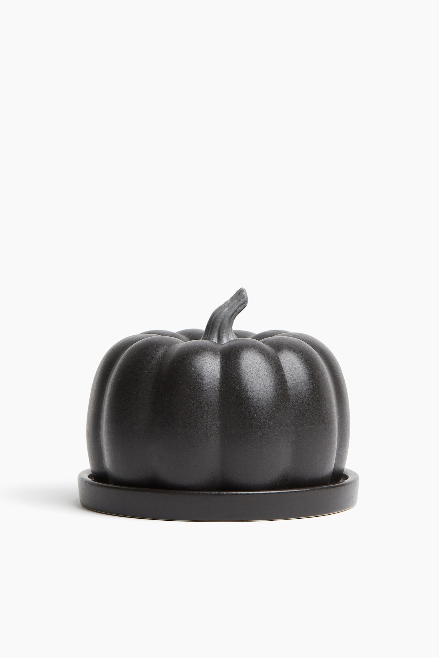 Stoneware butter dish - Black - 1