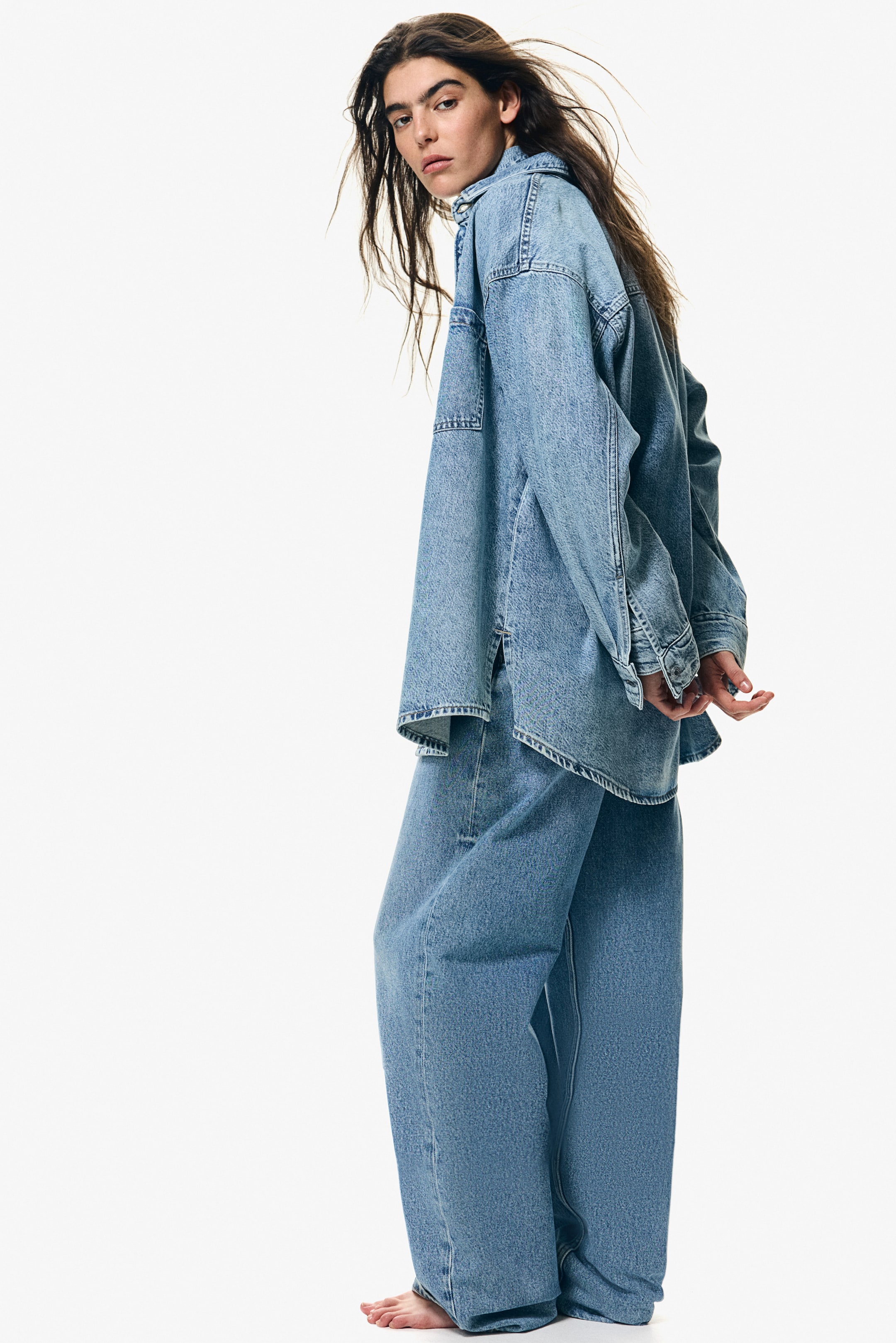 Feather Soft Oversized Denim Shirt