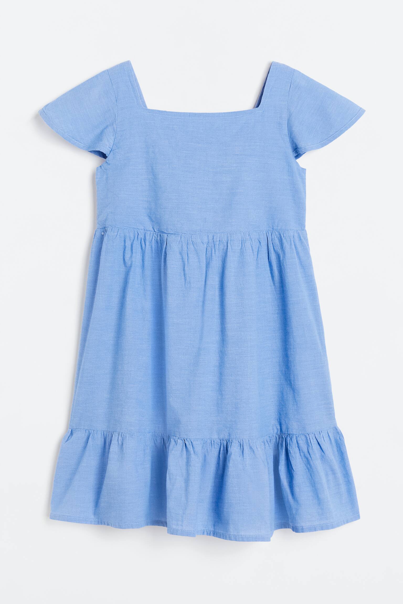 Tiered dress - Light blue/Light pink - 1