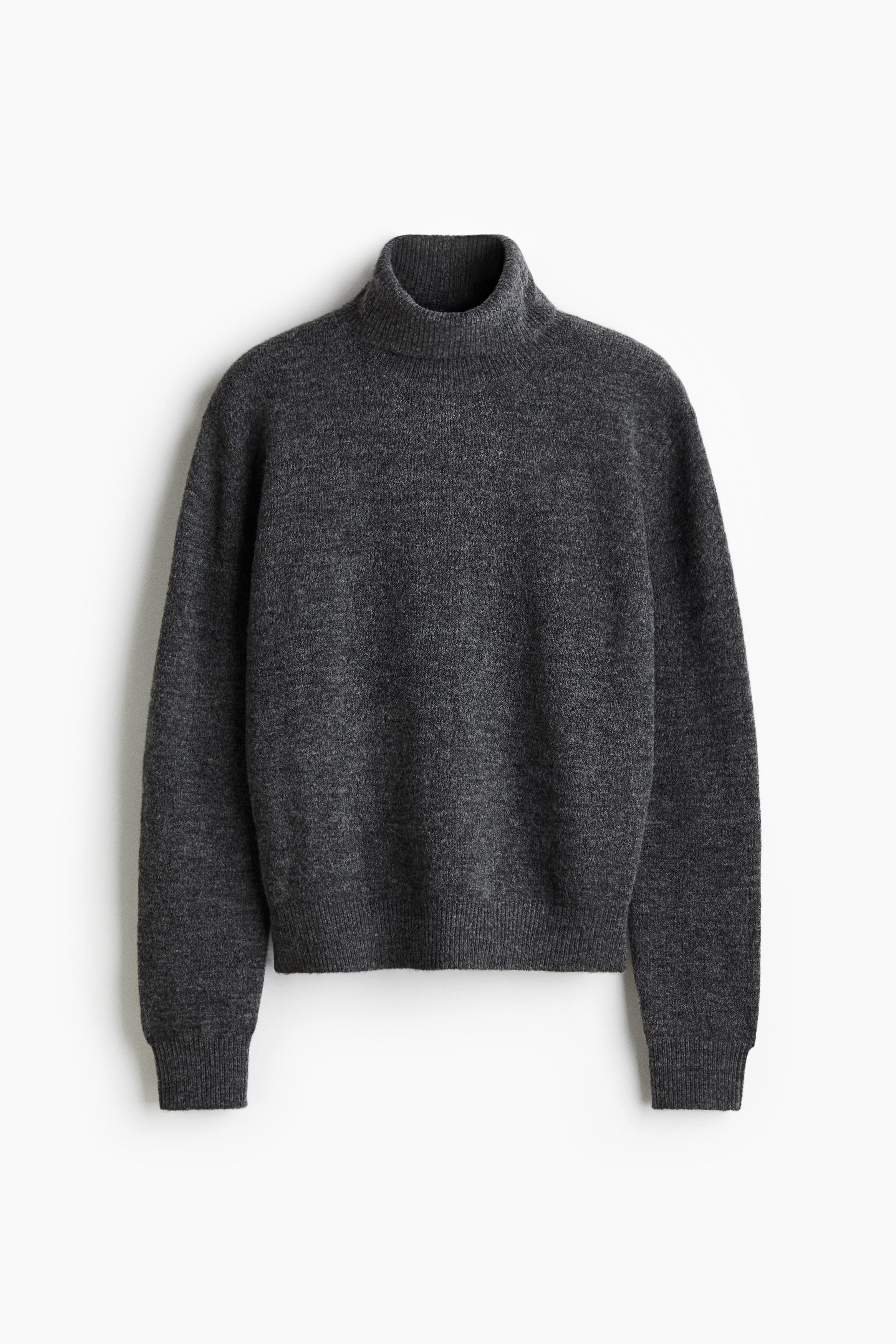 Suéter de cuello alto - Gris jaspeado oscuro/Beige jaspeado claro/Beige oscuro