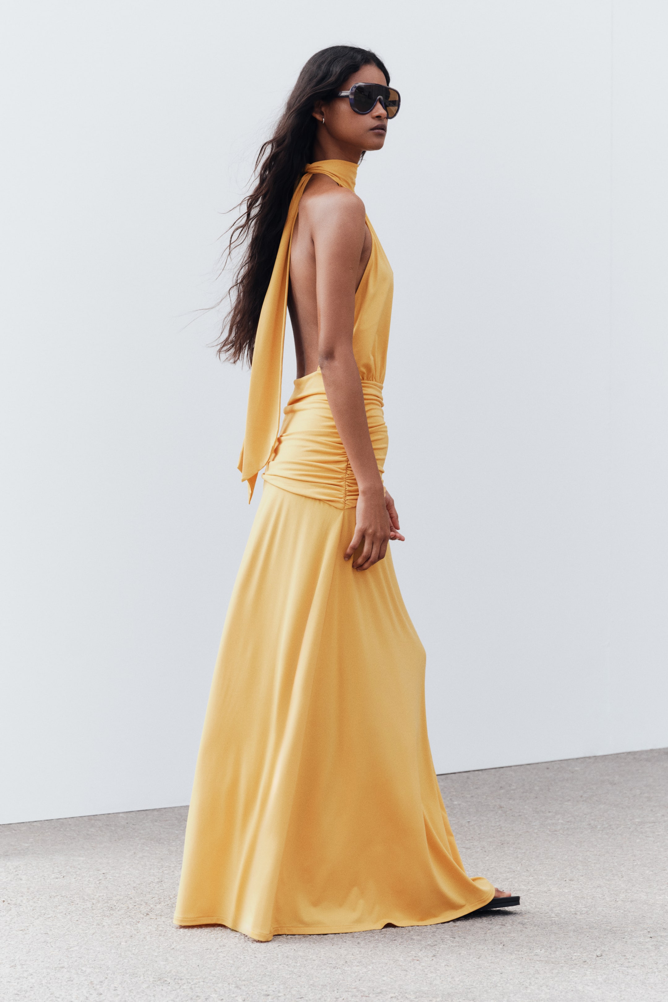 Draped Halterneck Dress
