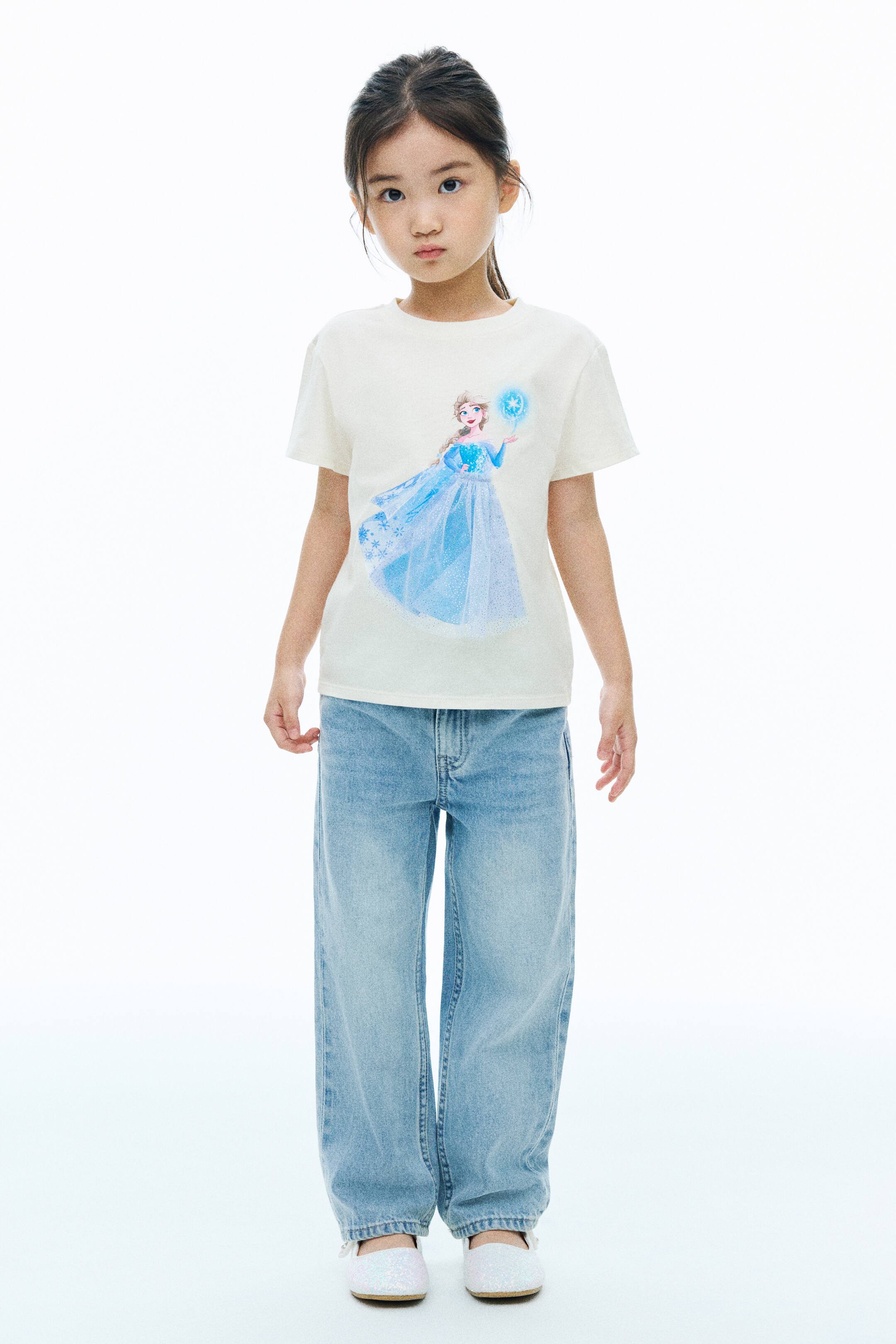 View larger image: Motif-detail T-shirt - Cream/Frozen - Kids | H&M 1