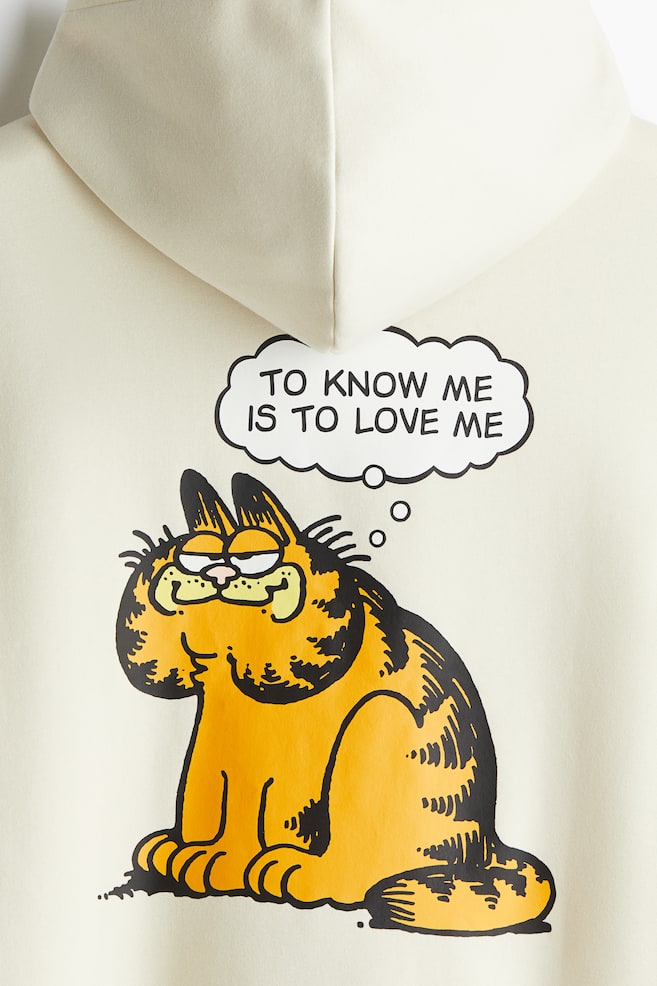 Regular Fit Hoodie-Light beige/Garfield - 2