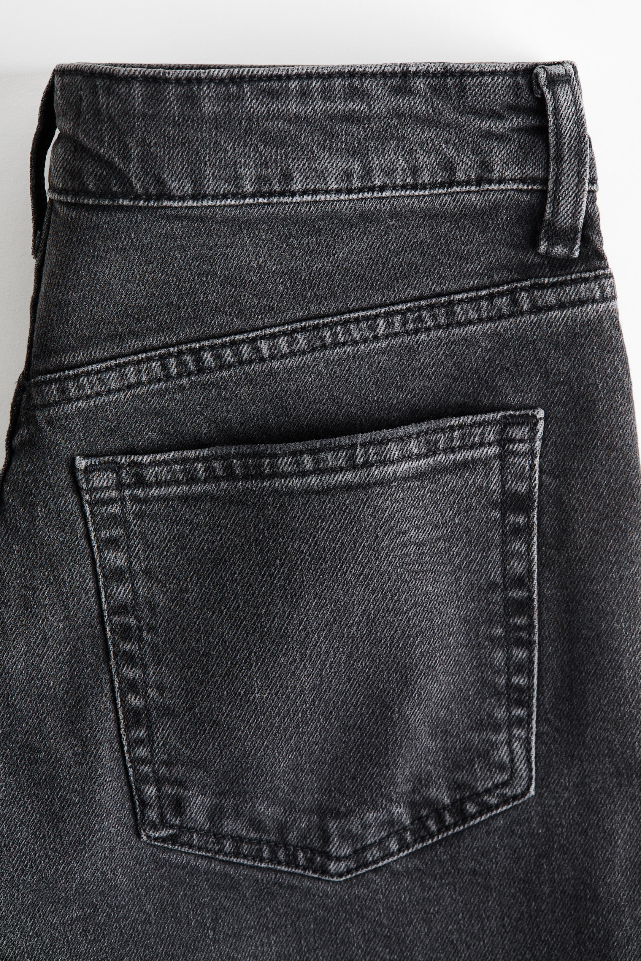 View larger image: Mom Slim Fit High Waist Ankle Jeans - Dark denim grey - Ladies | H&M 6