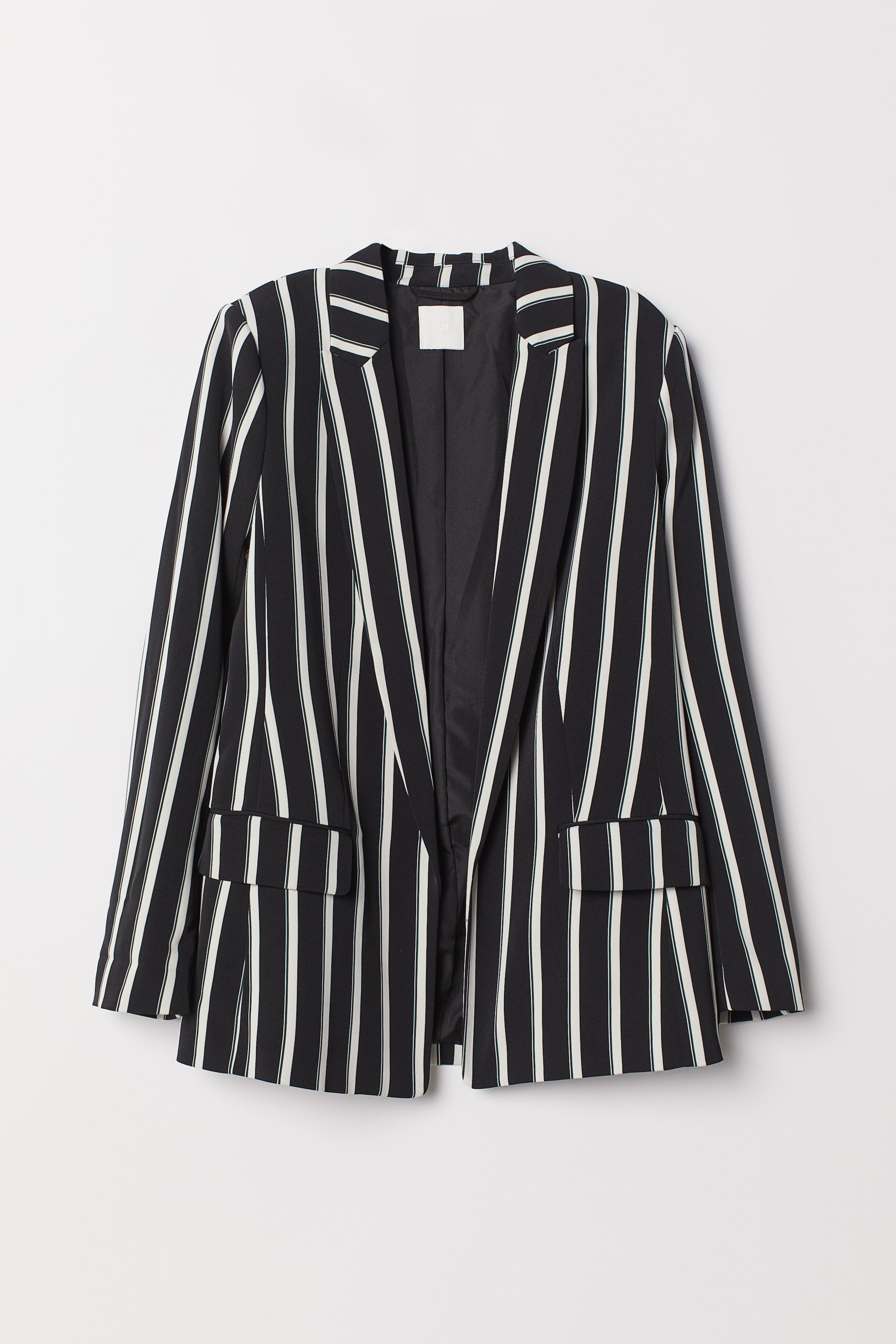 Größeres Bild ansehen: Gerader Blazer - Schwarz/Weiß gestreift - Ladies | H&M DE 1