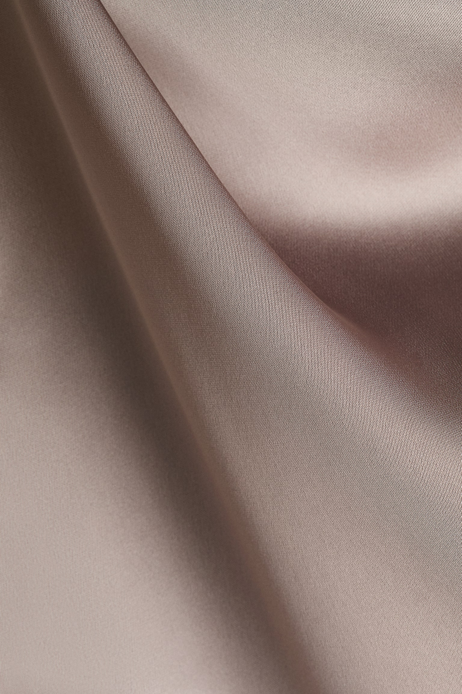 圍巾細節綢緞女衫 - 灰大地色/黑色 - 6