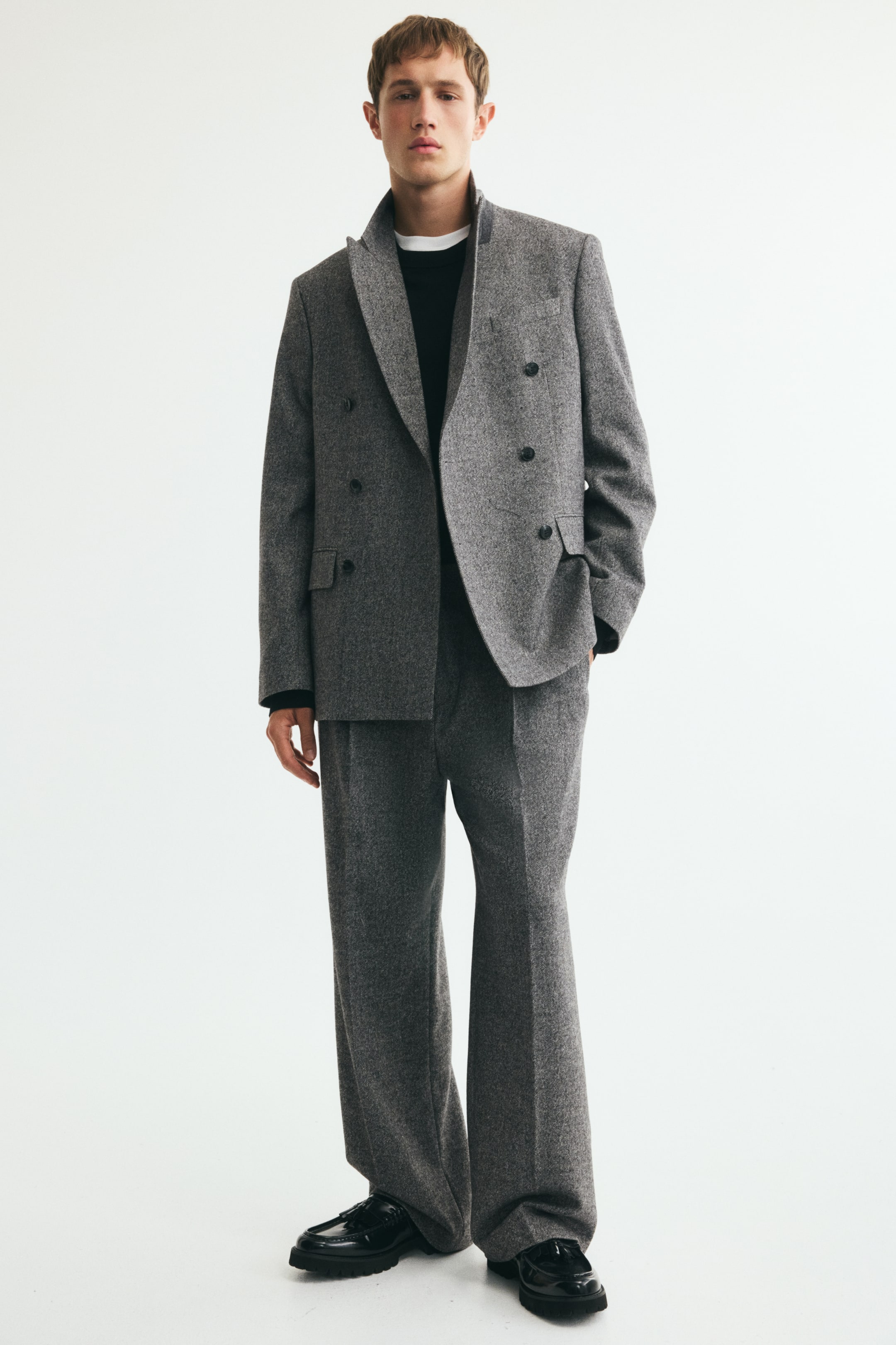View larger image: Loose Fit Suit trousers - Dark grey marl - Men | H&M IN 1