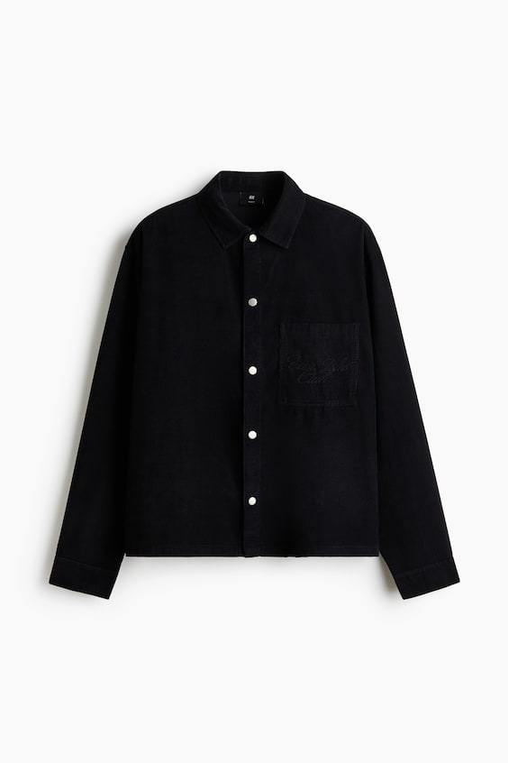 Мужские рубашки H&M Relaxed-Fit Corduroy Shirt