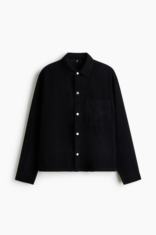 Relaxed Fit Corduroy shirt - Black/Dark green/Red/East Isles Club - 1