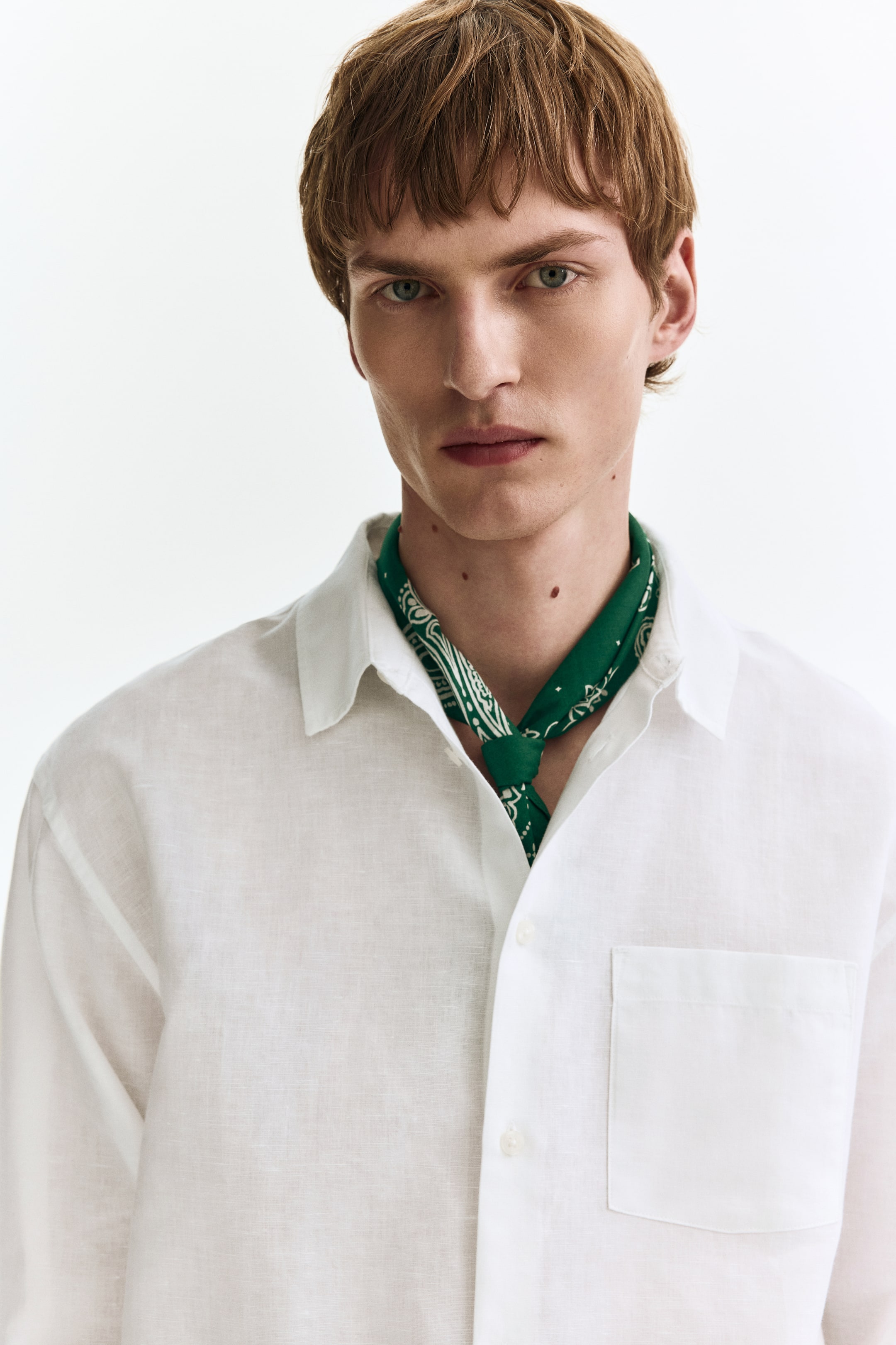Relaxed-Fit Linen-Blend Shirt