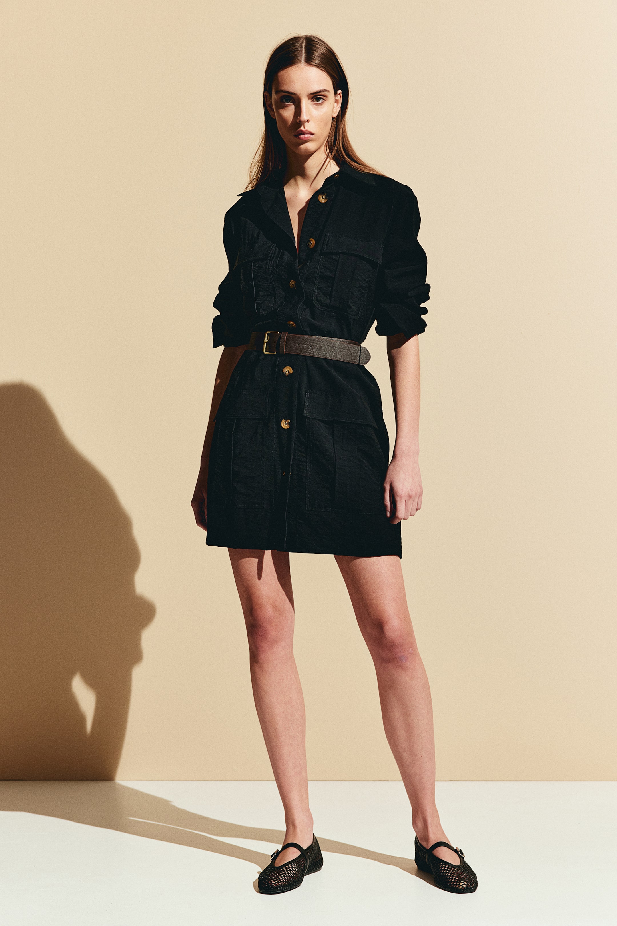 Belted Utility Dress