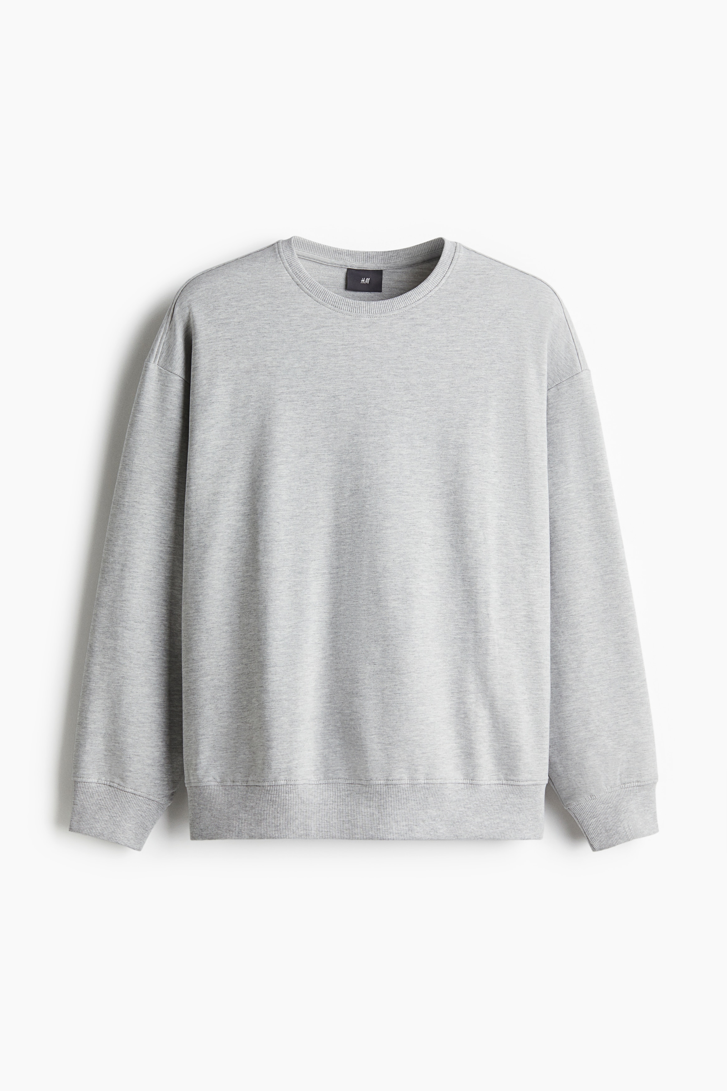 Long-Sleeved Pajama Shirt - Gray melange/Navy blue