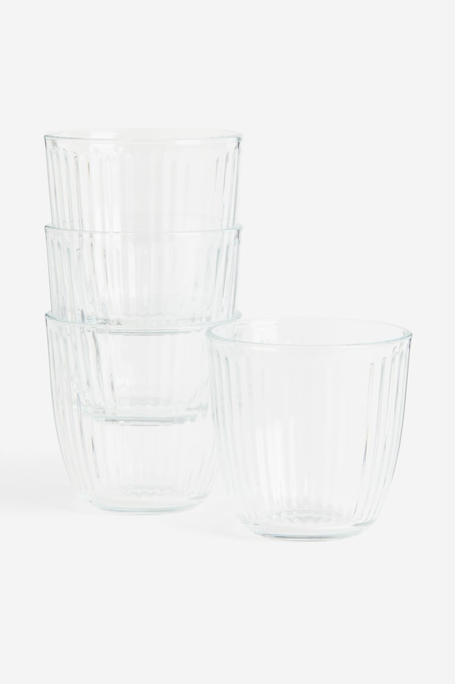 Bicchieri in vetro 4 pezzi - Trasparente  - 1