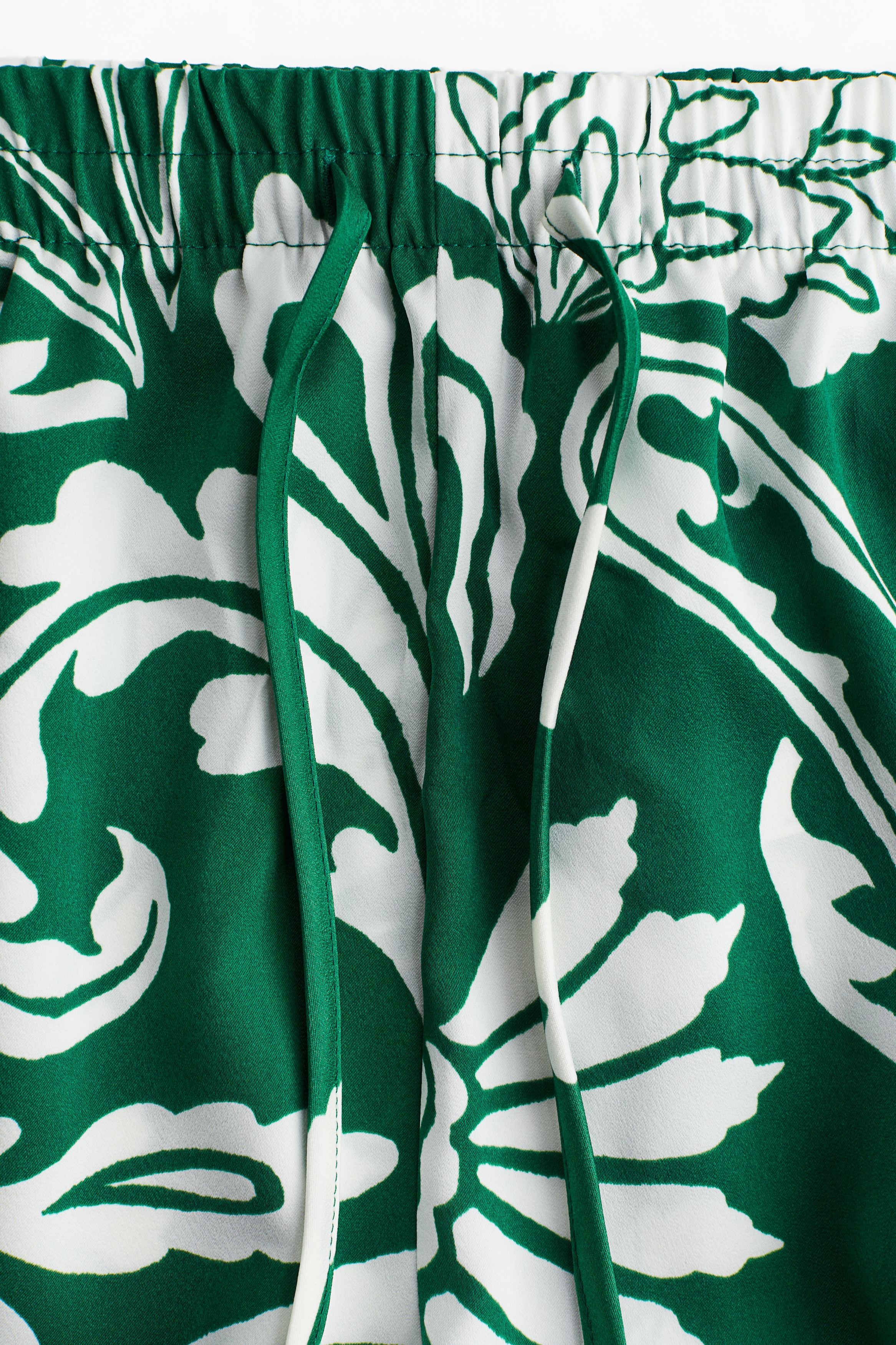 Patterned drawstring trousers