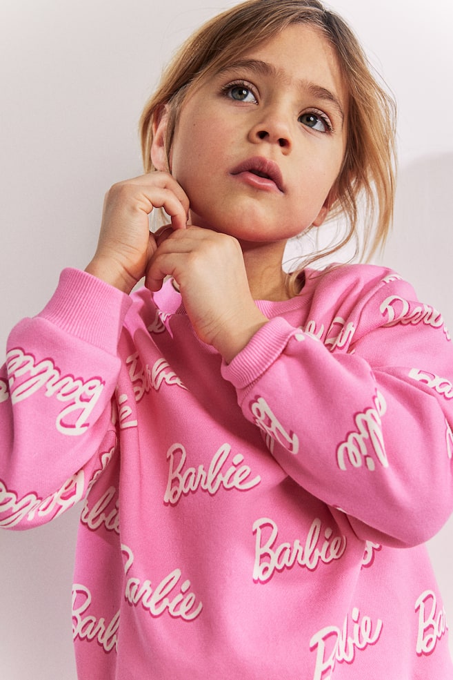 Sweatshirt med tryck - Rosa/Barbie/Mintgrön/Den lilla sjöjungfrun/Lila/Hello Kitty/Vit/Mimmi Pigg/dc/dc - 3