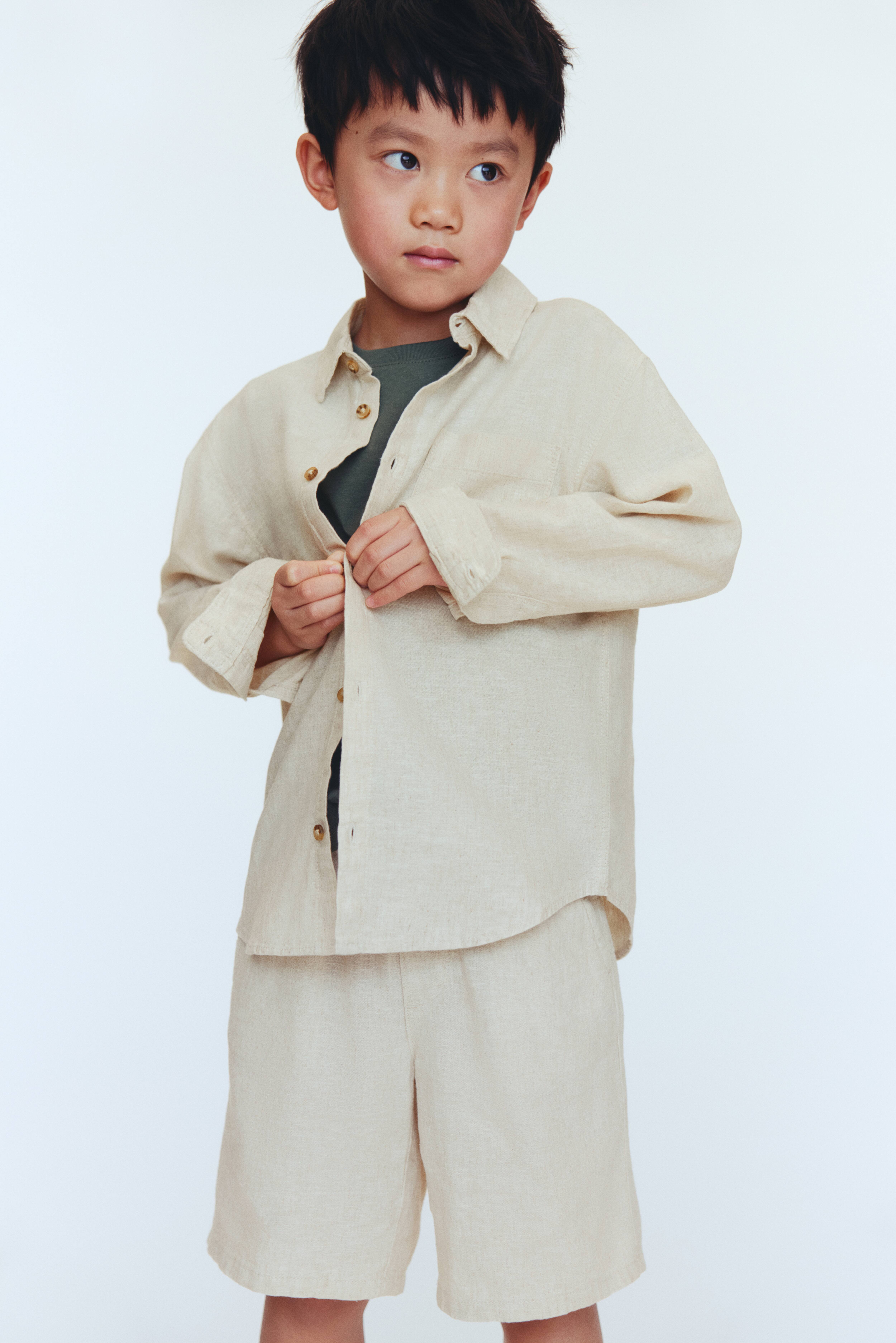 Linen-Blend Shirt