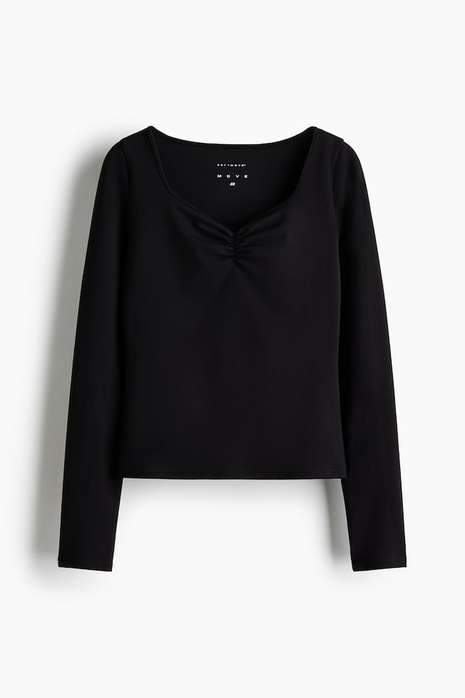 Sports Top with SoftMove™ - Black/Dusty purple - 1