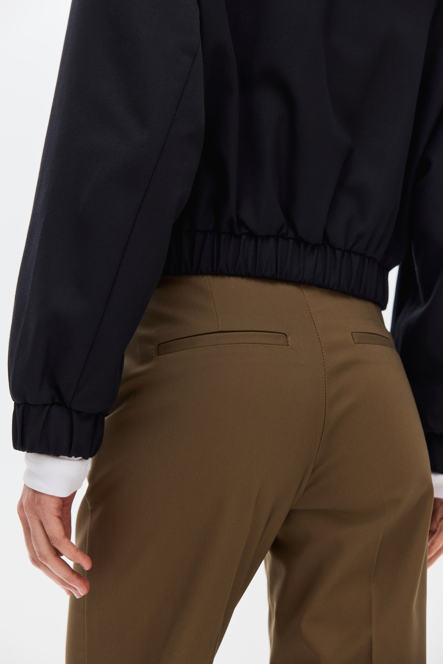 Cigarette trousers - Dark khaki green/Black/Navy blue/Light beige/Dark brown/Cream/Dark grey/Checked - 3