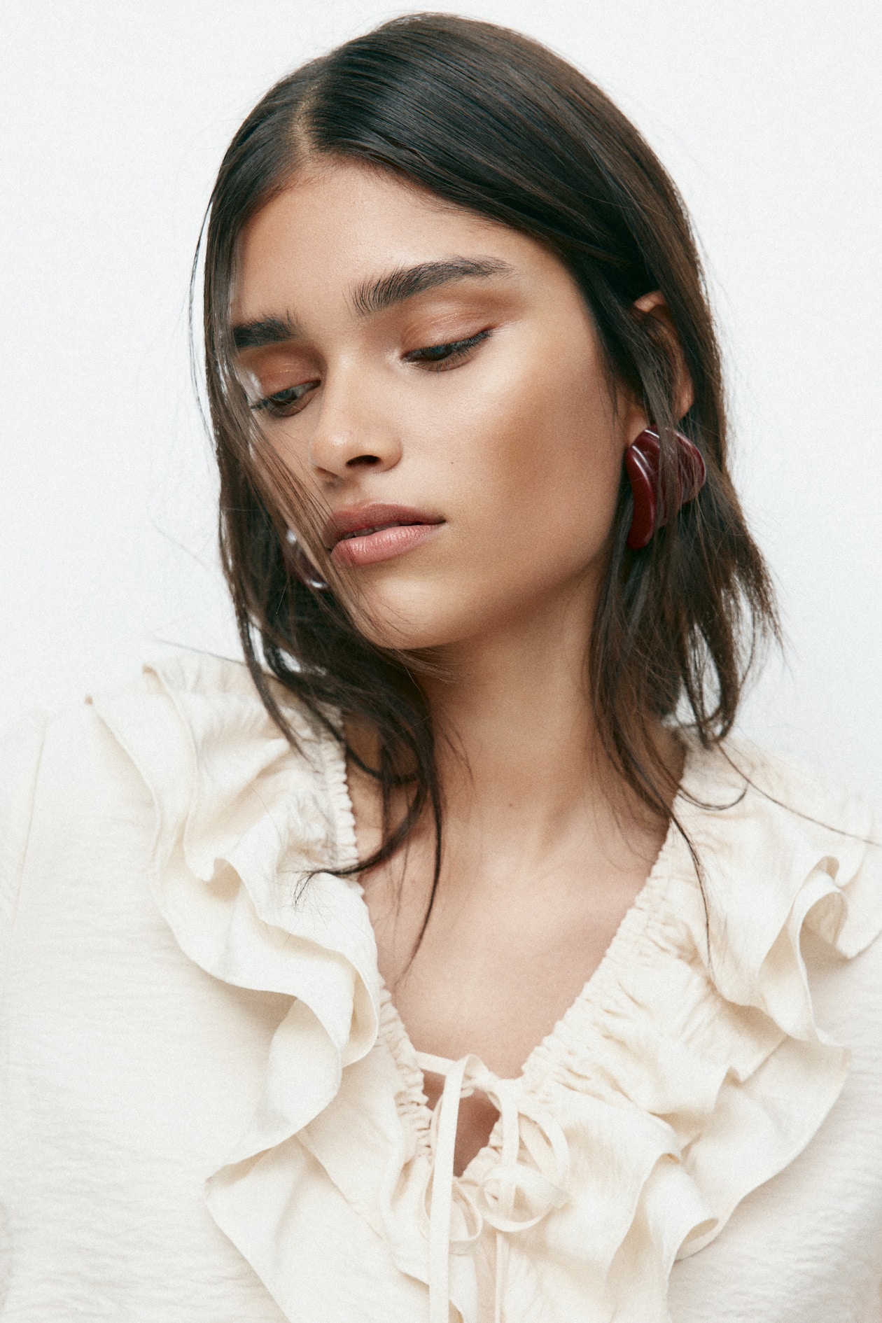 Flounced crepe dress - image 2