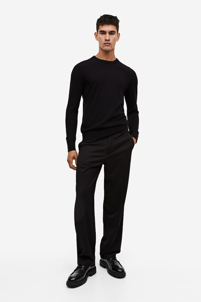 Slim Fit Cashmere-blend jumper - Black/Light mole/Navy blue - 7
