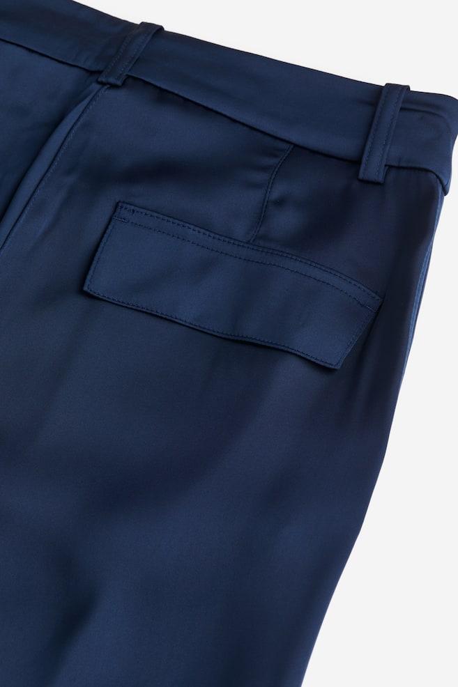 Satin cargo trousers - Navy blue/Black - 3