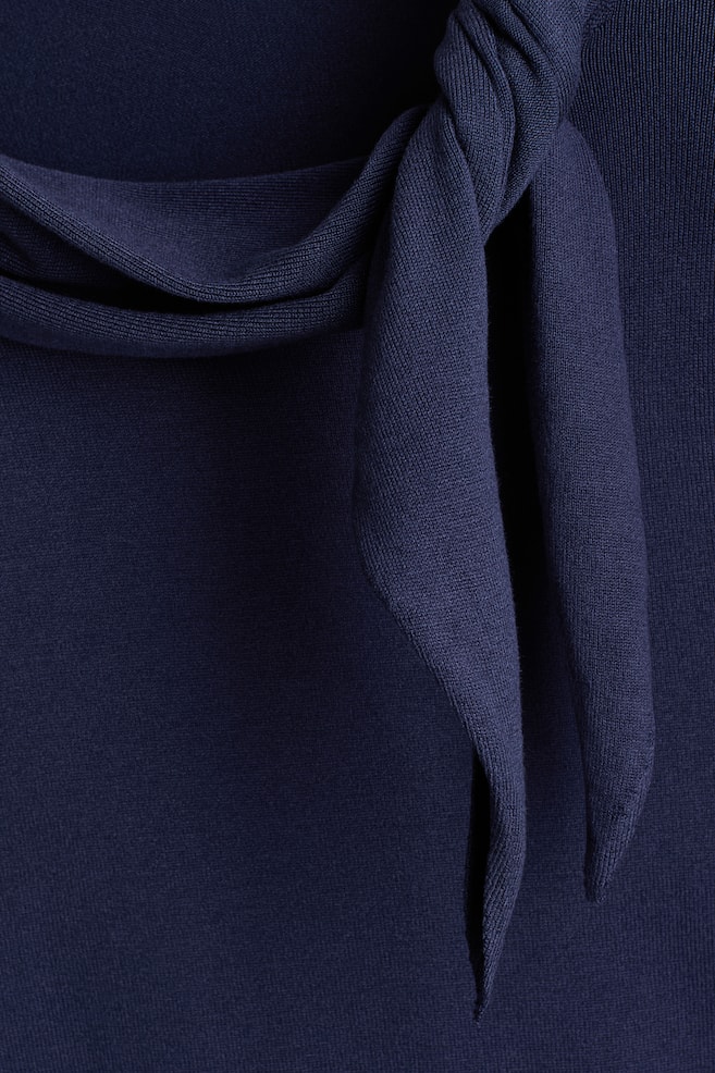 Pullover mit Schalkragen-Marineblau - 4