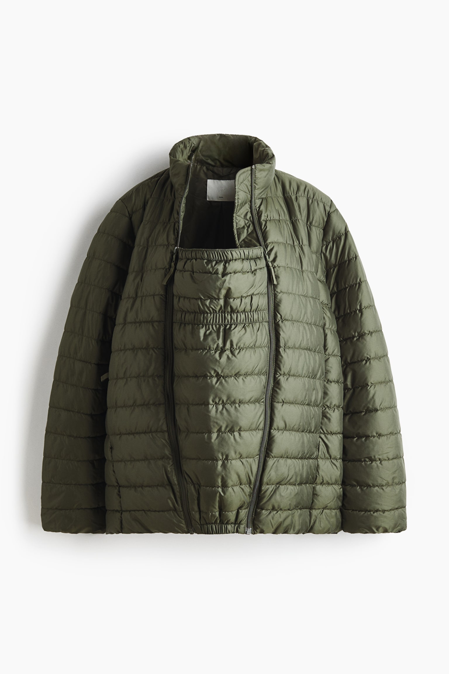 MAMA Before & After Babywearing puffer jacket - Dark khaki green/Black - 2