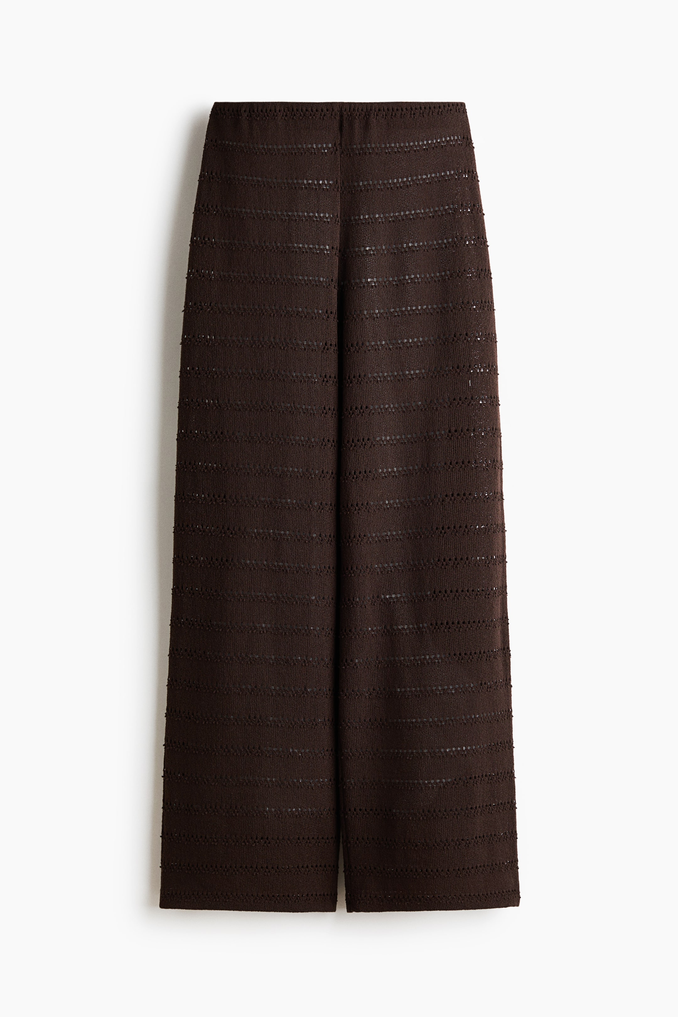 Wide-Leg Textured-Knit Pants