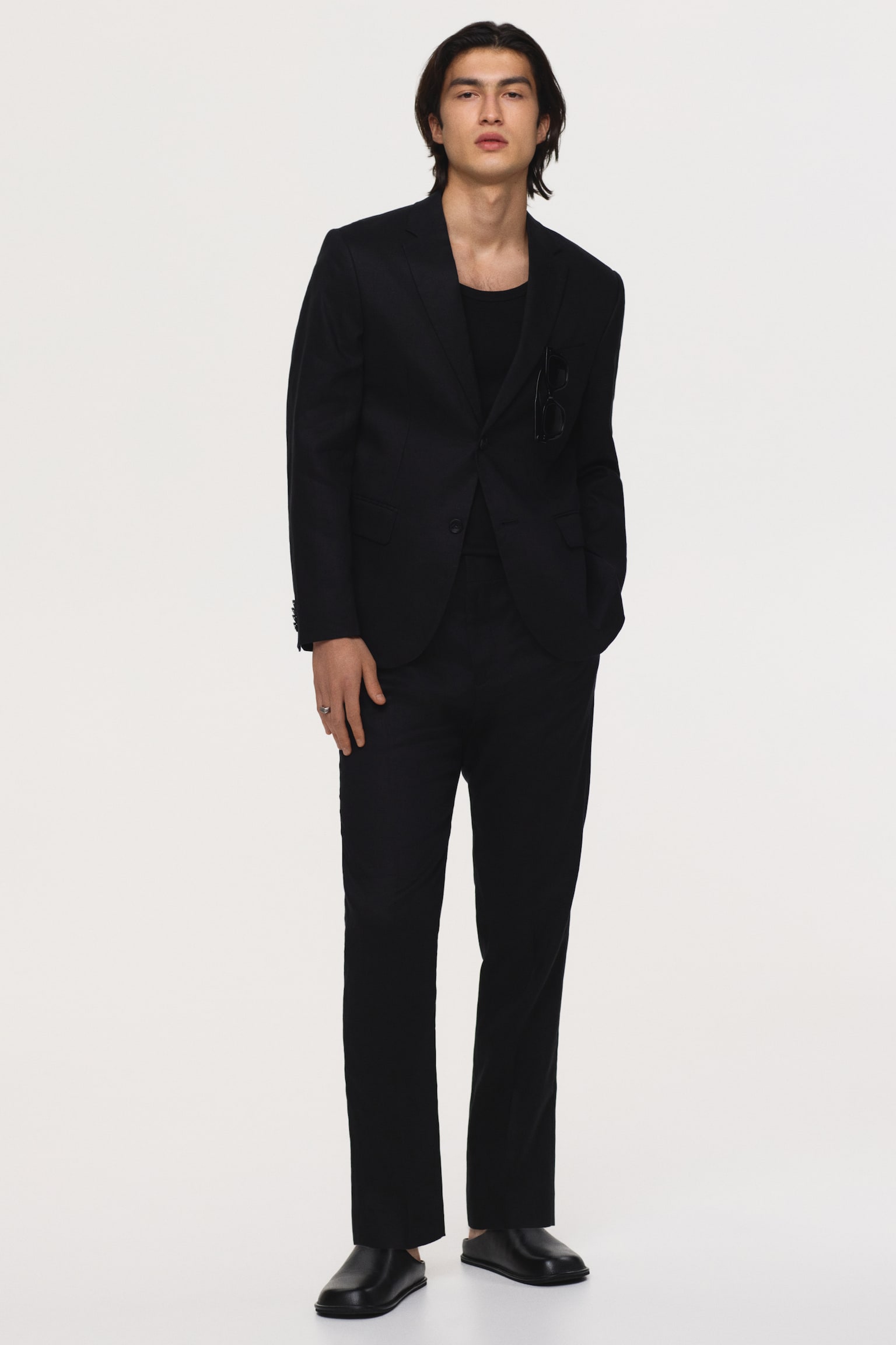 Slim Fit Linen jacket - Black/Beige/Khaki green/Light beige - 3
