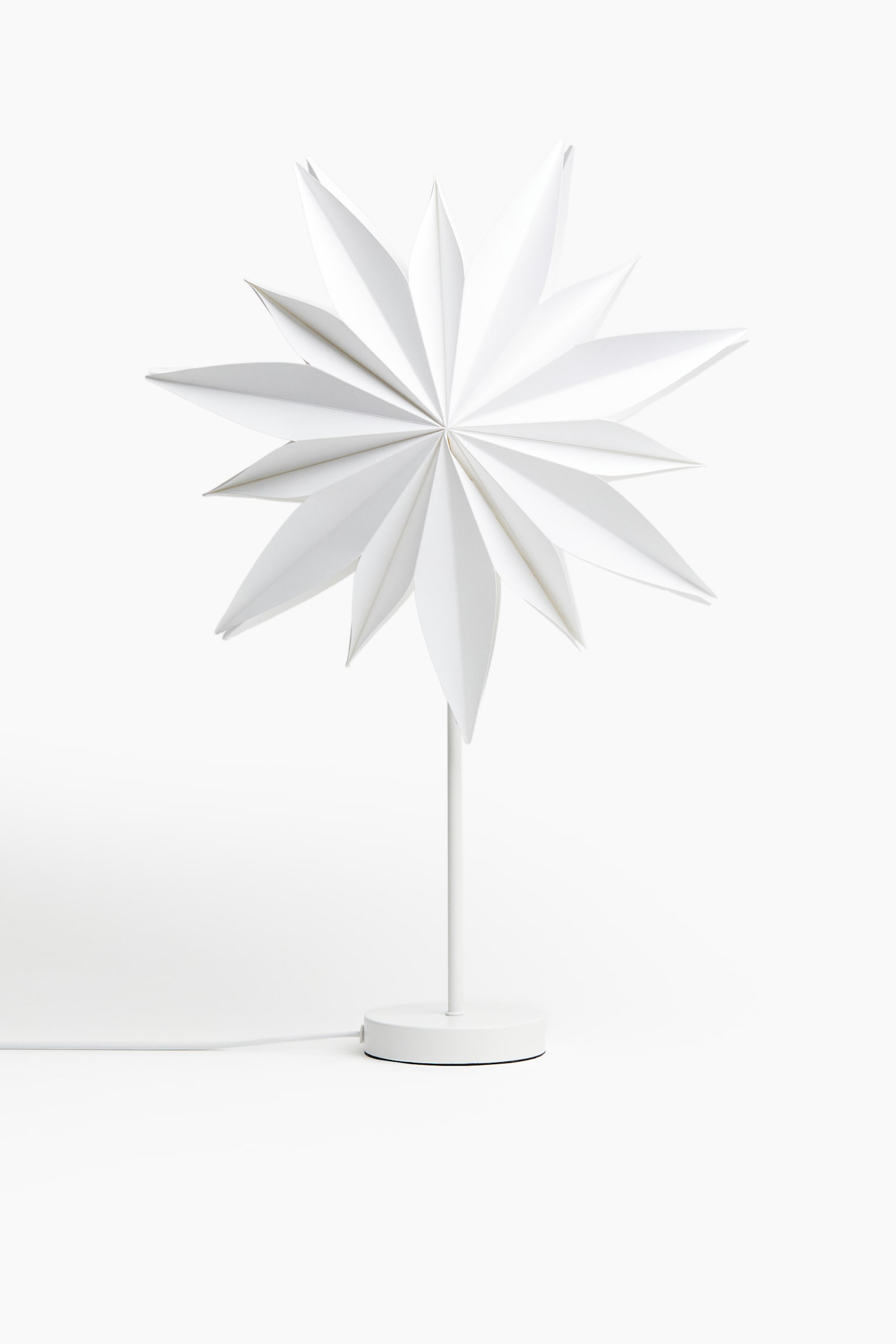 Paper and metal table lamp - White/Star - 1