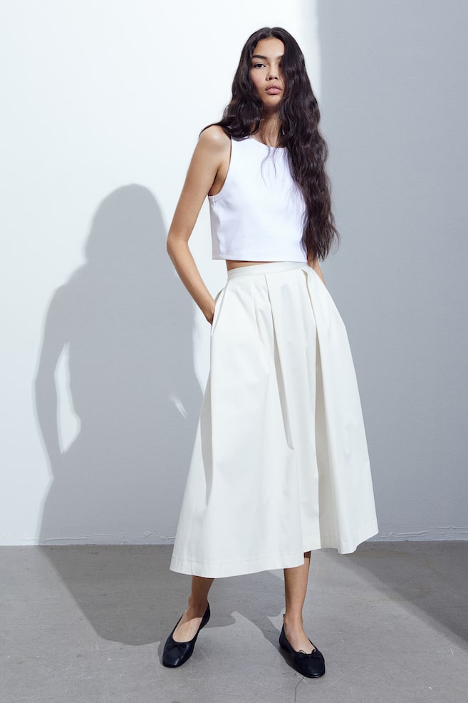 A-line cotton skirt - 1