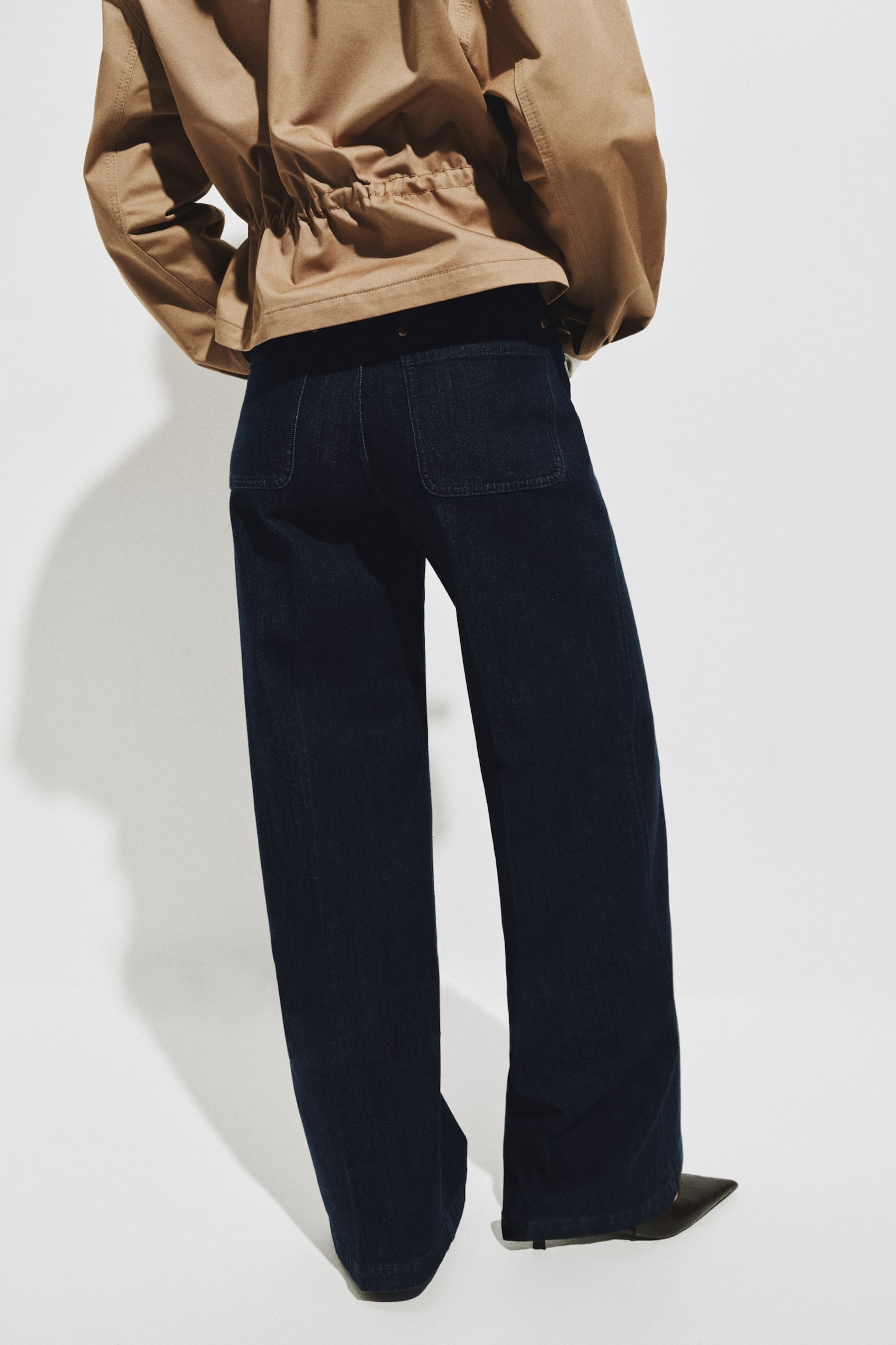 Wide High Waist Jeans - Navy denim blue - 5