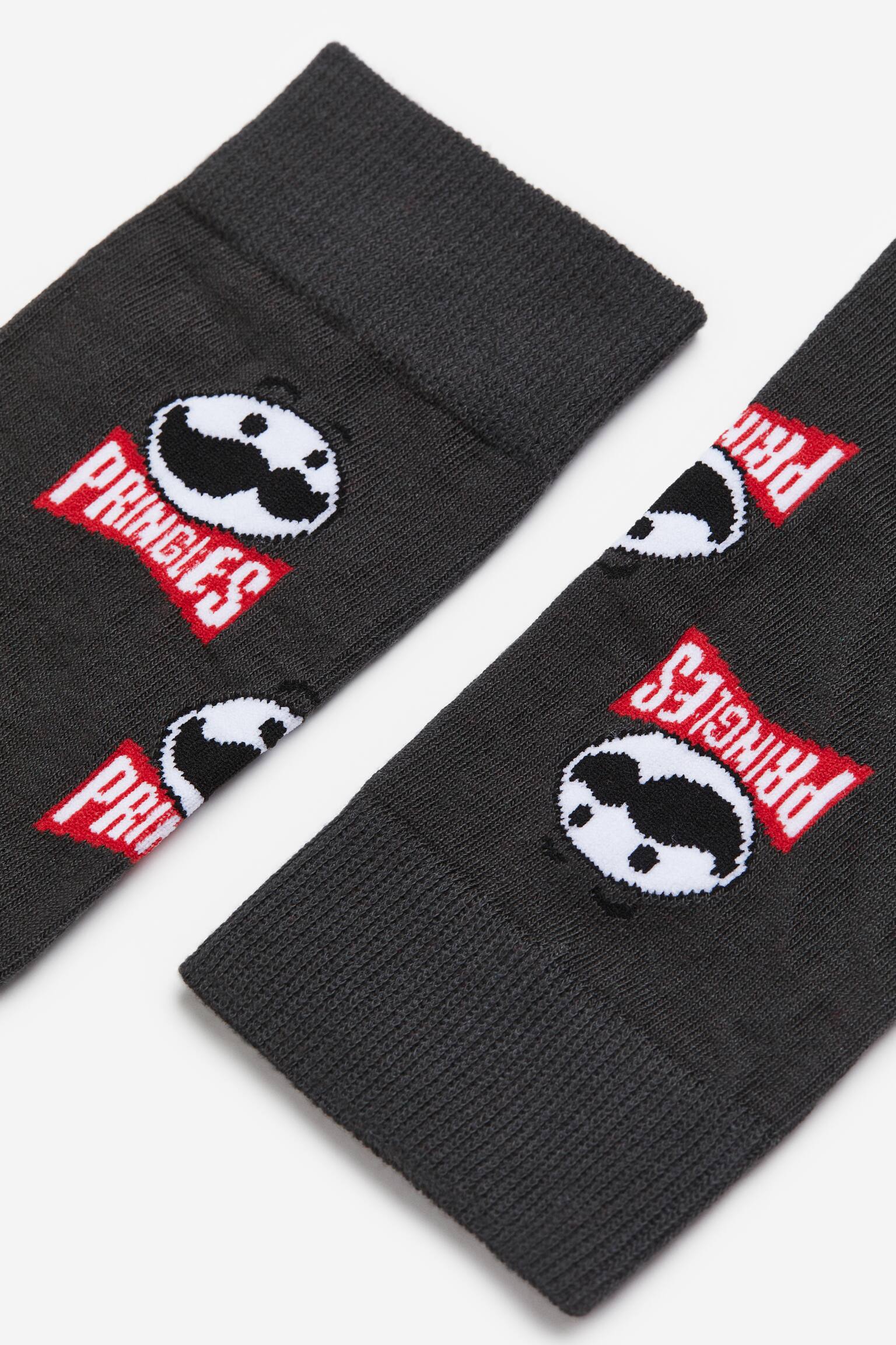 Tất có hoạ tiết - Màu xám đậm/Pringles - 2