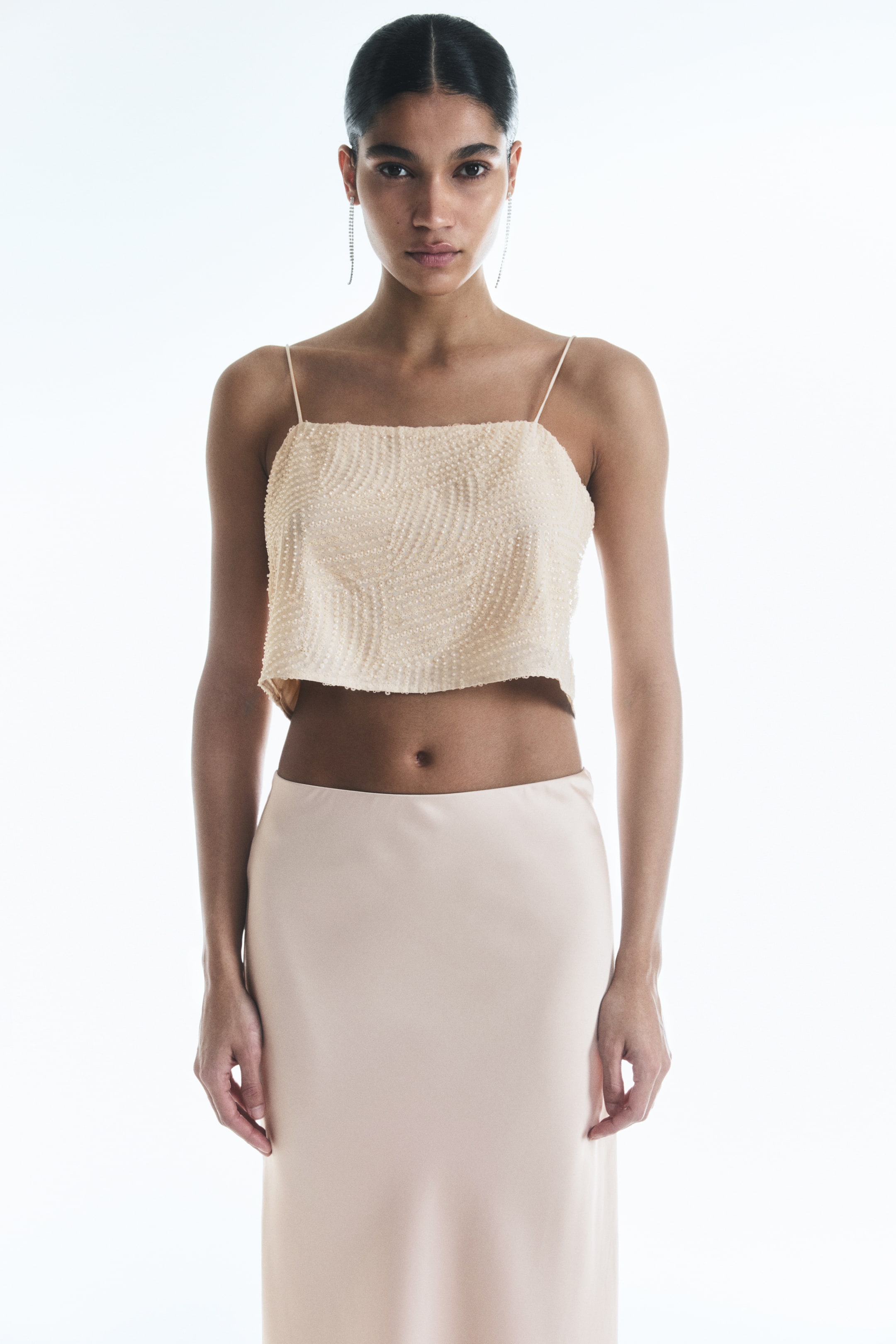 View larger image: Satin Slip Skirt - Light beige - Ladies | H&M AU 2