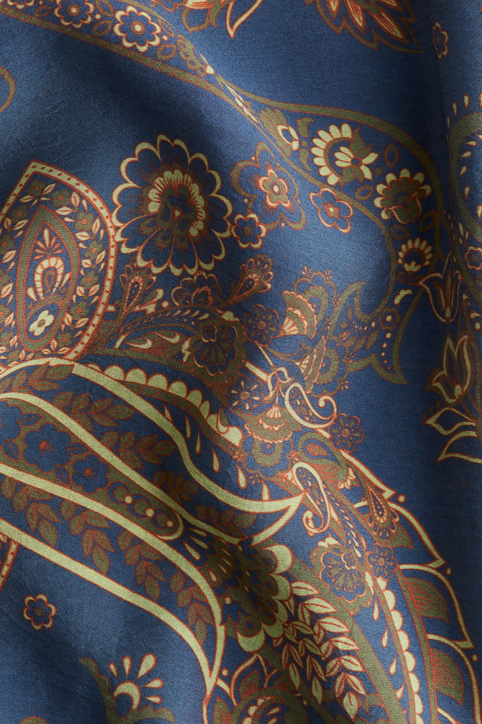 V Yakalı Bluz - Mavi/Şal desenli/Bordo/Şal desenli/Bej/Leopar desenli - 2